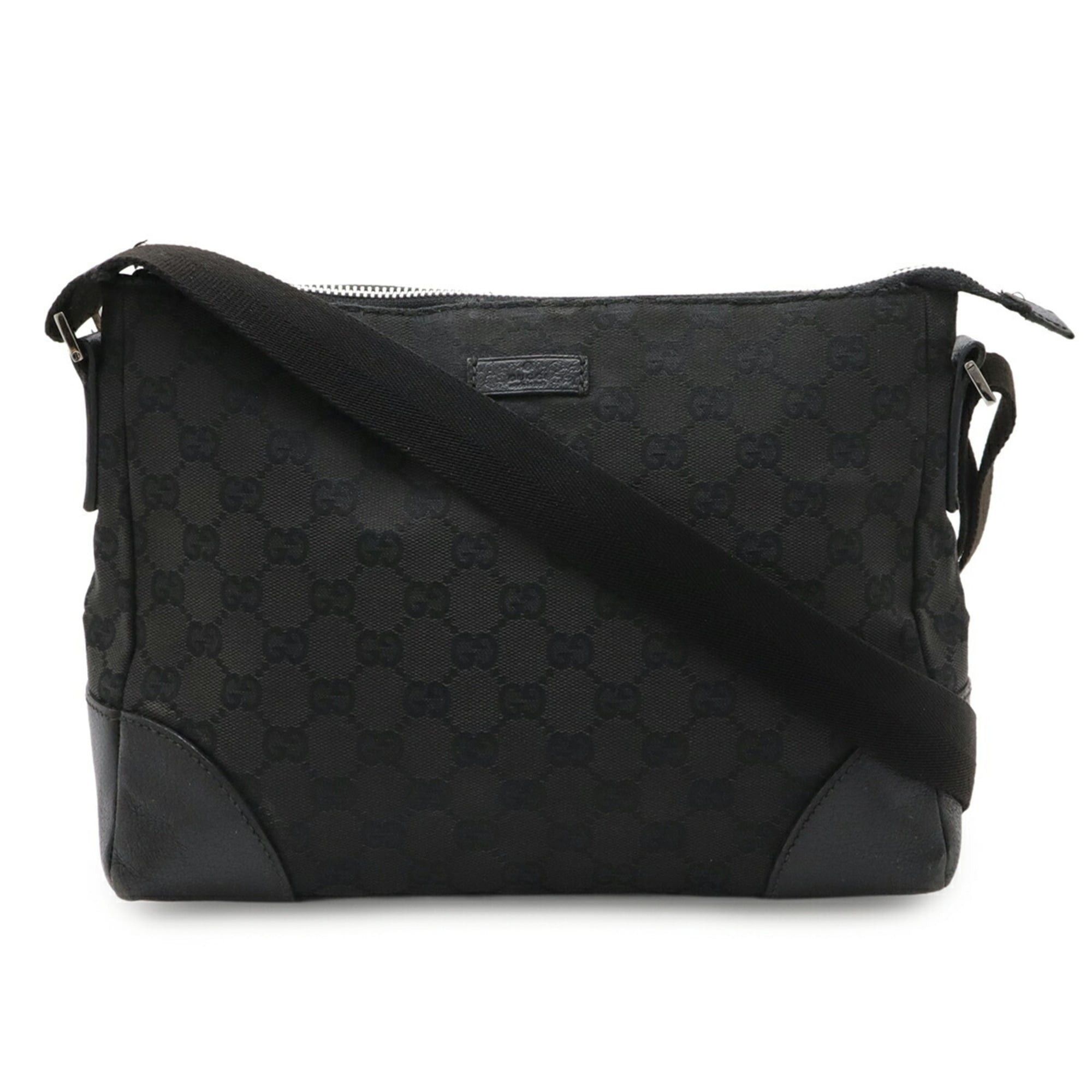 Gucci GUCCI GG Canvas Shoulder Bag/Handbag, Leather, Black, 114273 Size ONE SIZE - 1 Thumbnail