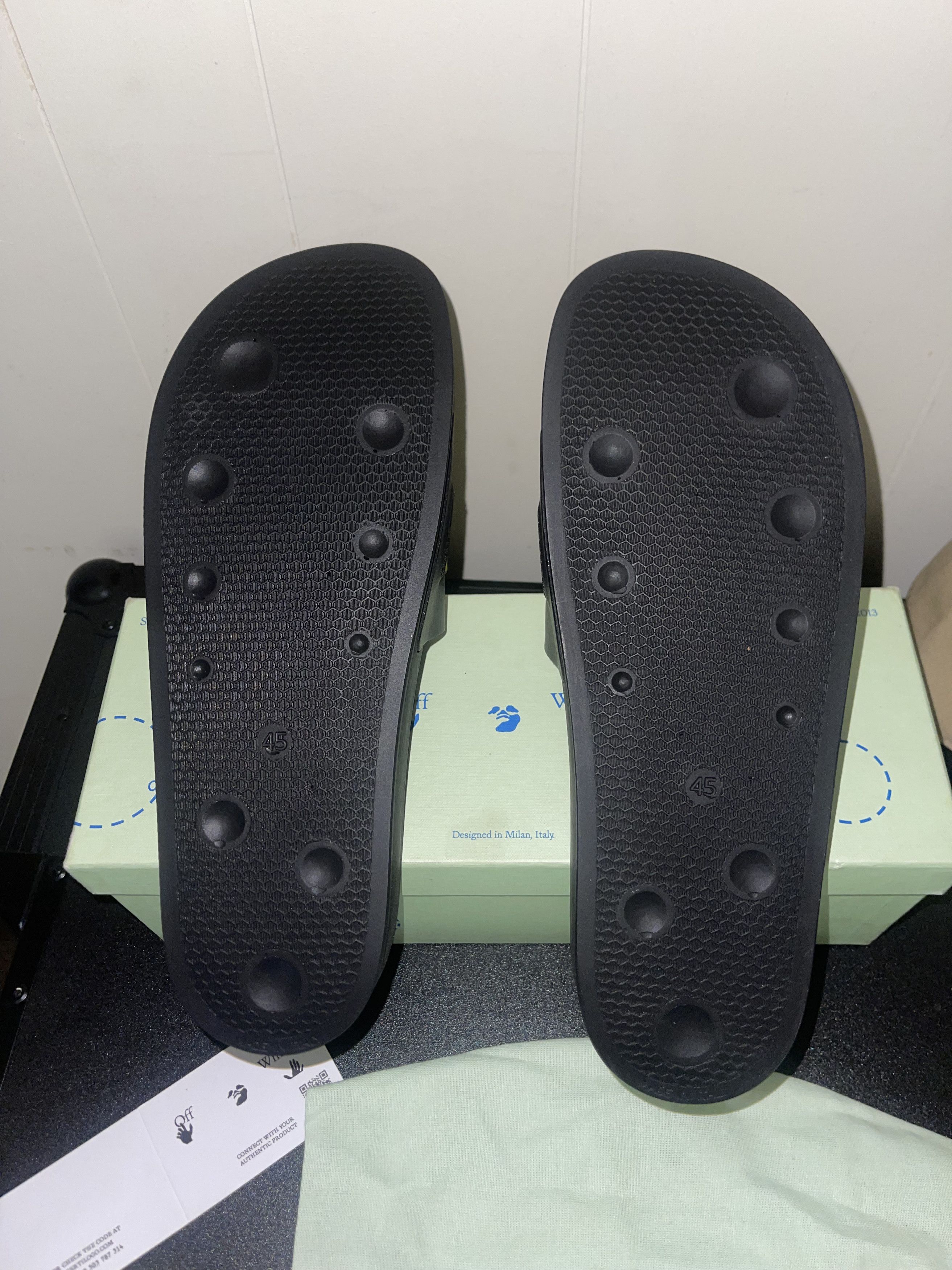 Off-White OFF-WHITE Industrial Belt Slides Black Yellow Men's Size US 12 / EU 45 - 4 Thumbnail