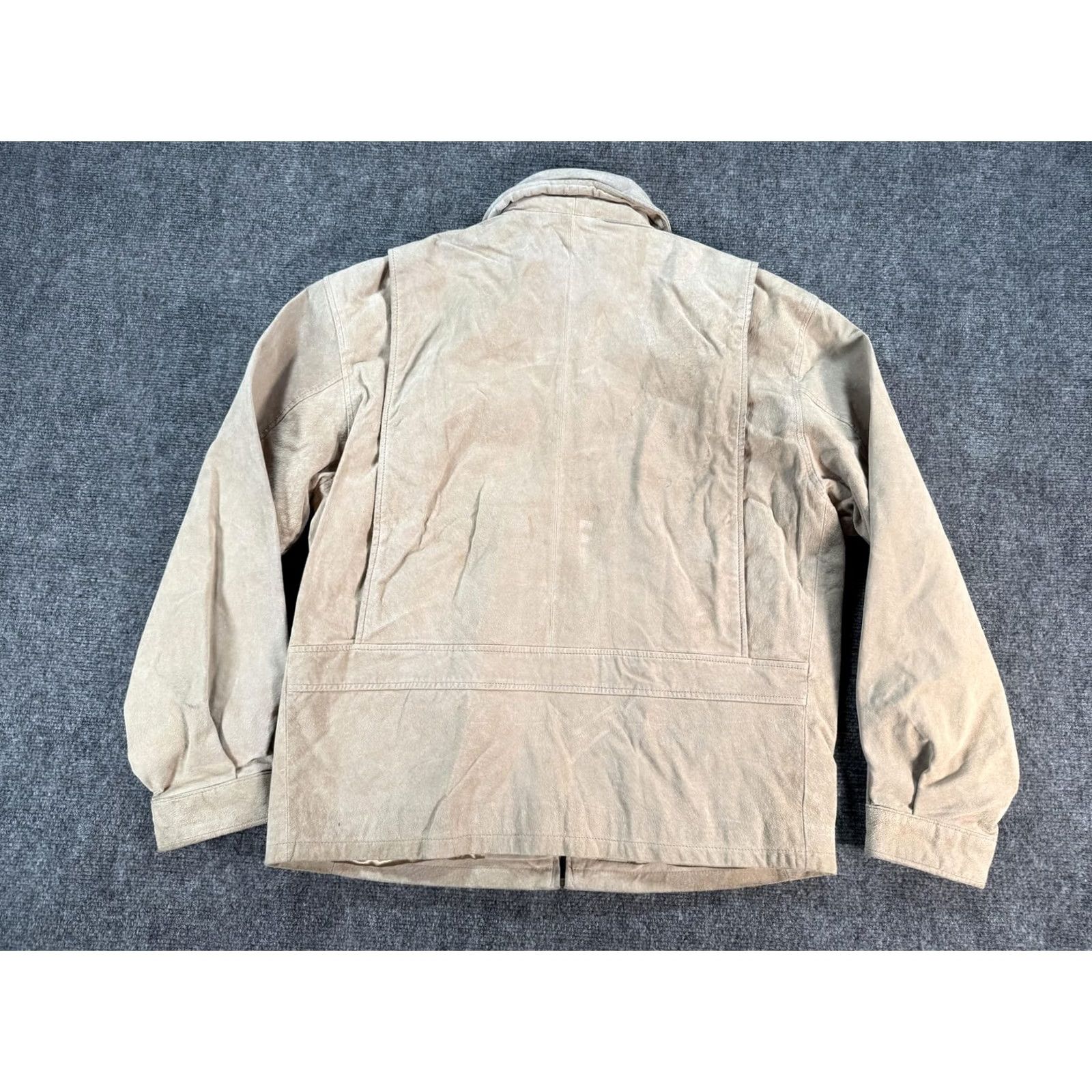 Vintage VINTAGE Wilsons Leather Jacket Mens Medium Tan Zip Front Suede Bomber Coat Lined Size US M / EU 48-50 / 2 - 2 Thumbnail
