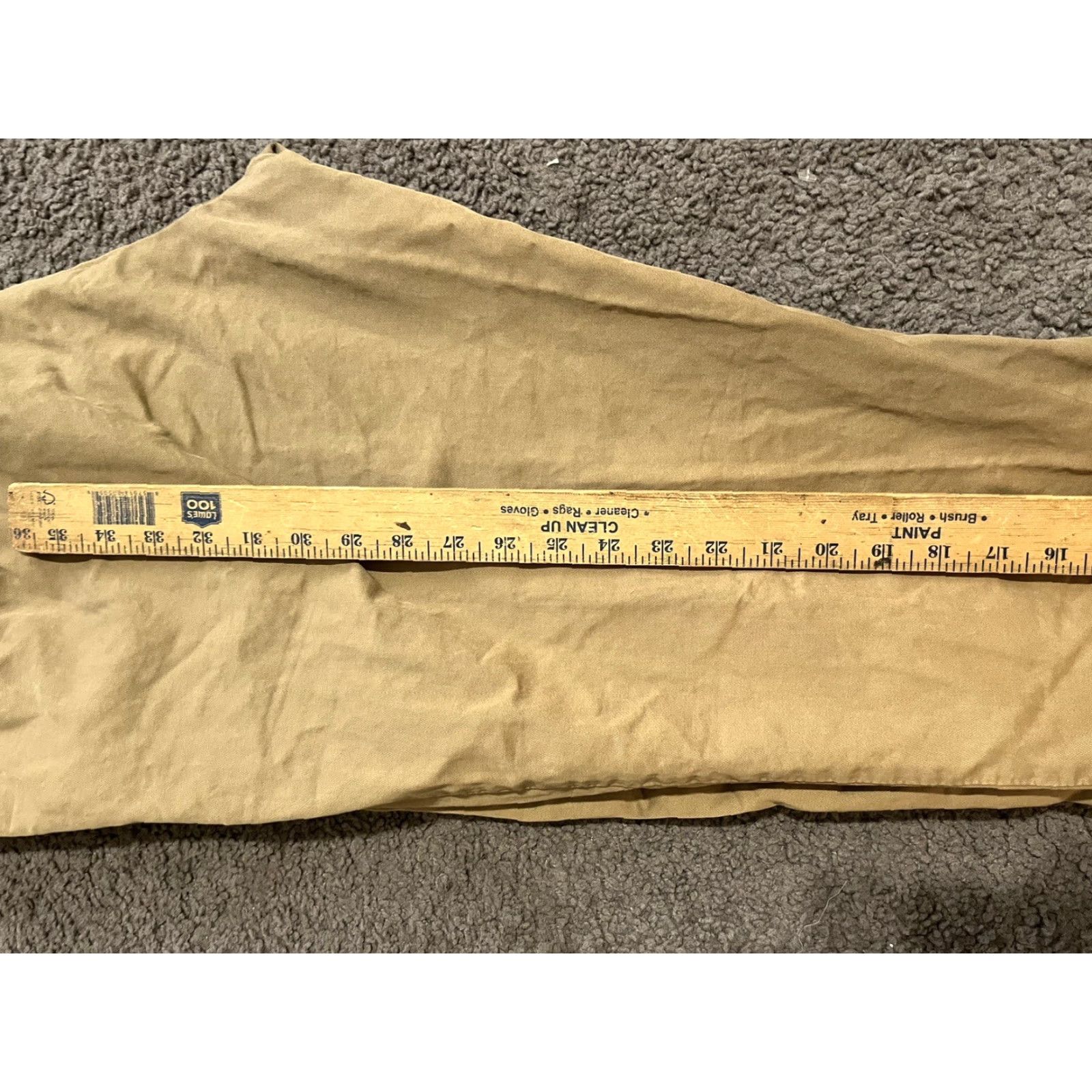 Zara ZARA Men Chino Pants Beige 40 Regular Inseam 33 Cotton Blend Flat Front Logo Basic Collection Classic USA Preppy Mens Size US 40 / EU 56 - 6 Thumbnail