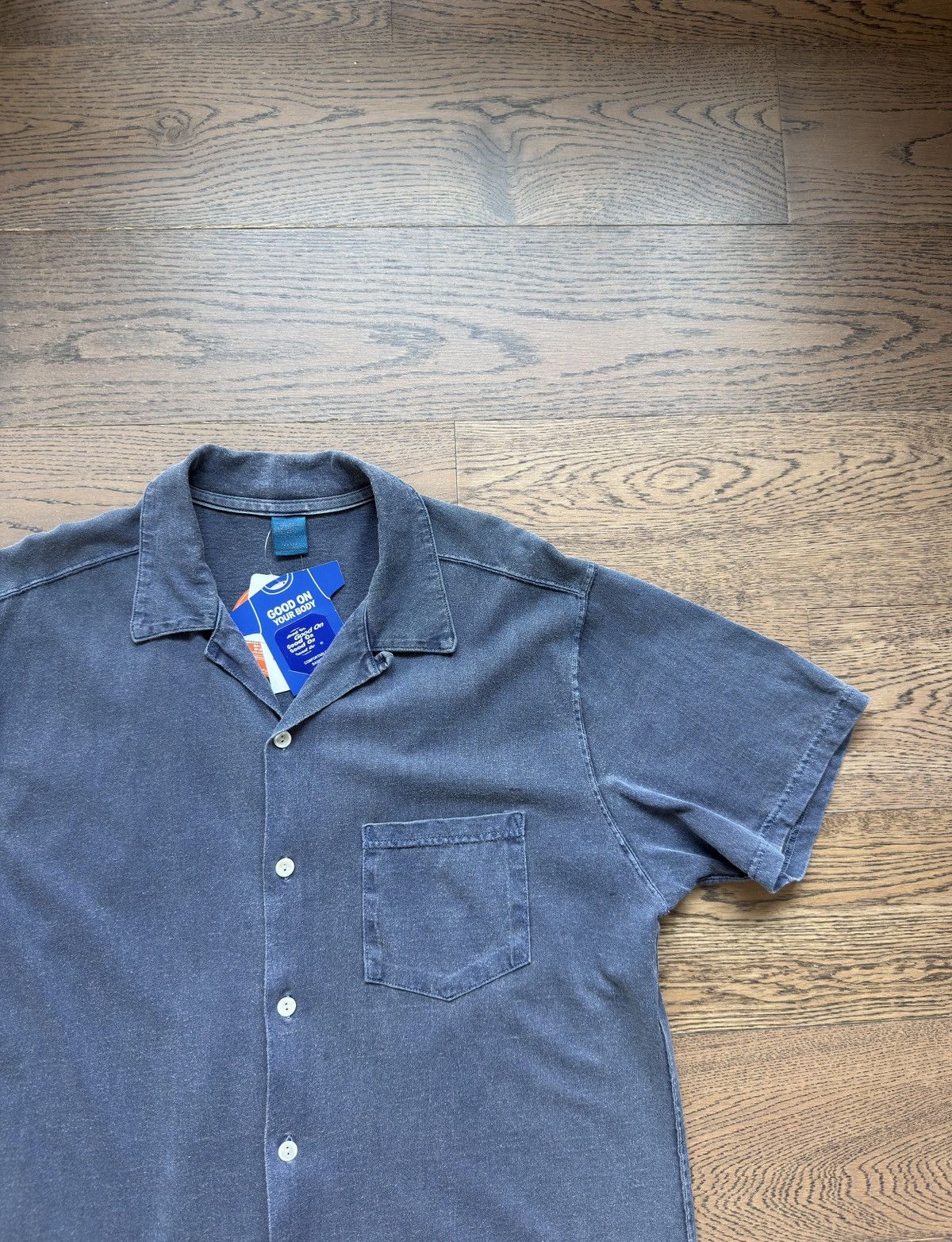 Japanese Brand Good On Japan Made USA Washed Cotton Open Mens Shirt L Size US L / EU 52-54 / 3 - 11 Thumbnail