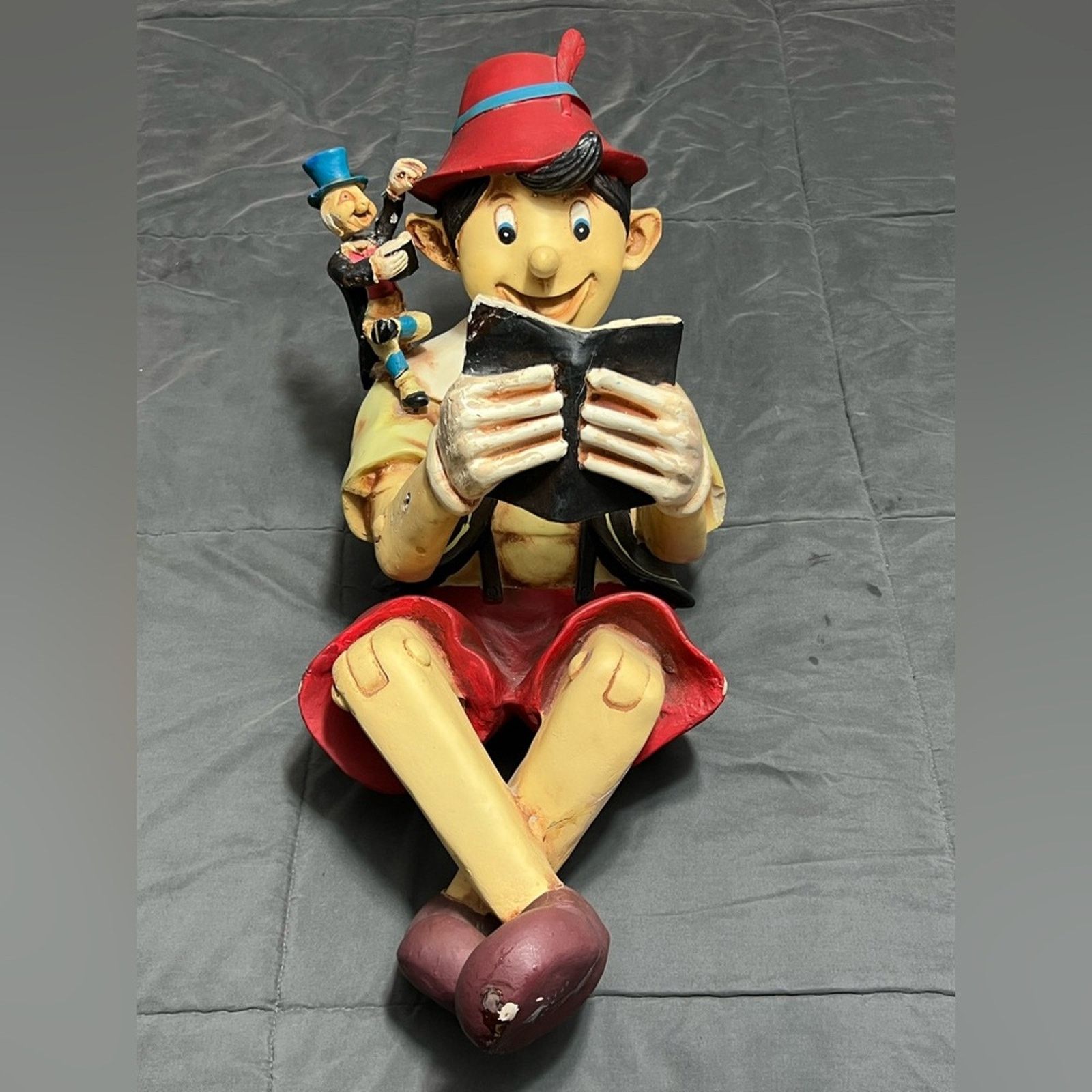 Disney VINTAGE DISNEY PINOCCHIO STATUE LARGE 2FT SCULPTURE CRICKET Size ONE SIZE - 8 Thumbnail