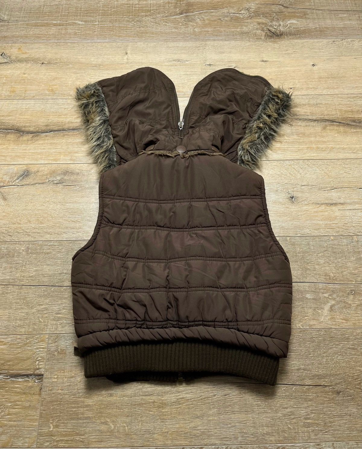 Hysteric Glamour Avant Garde Y2K Fur Hood Zip Vest 00s Size US S / EU 44-46 / 1 - 12 Thumbnail