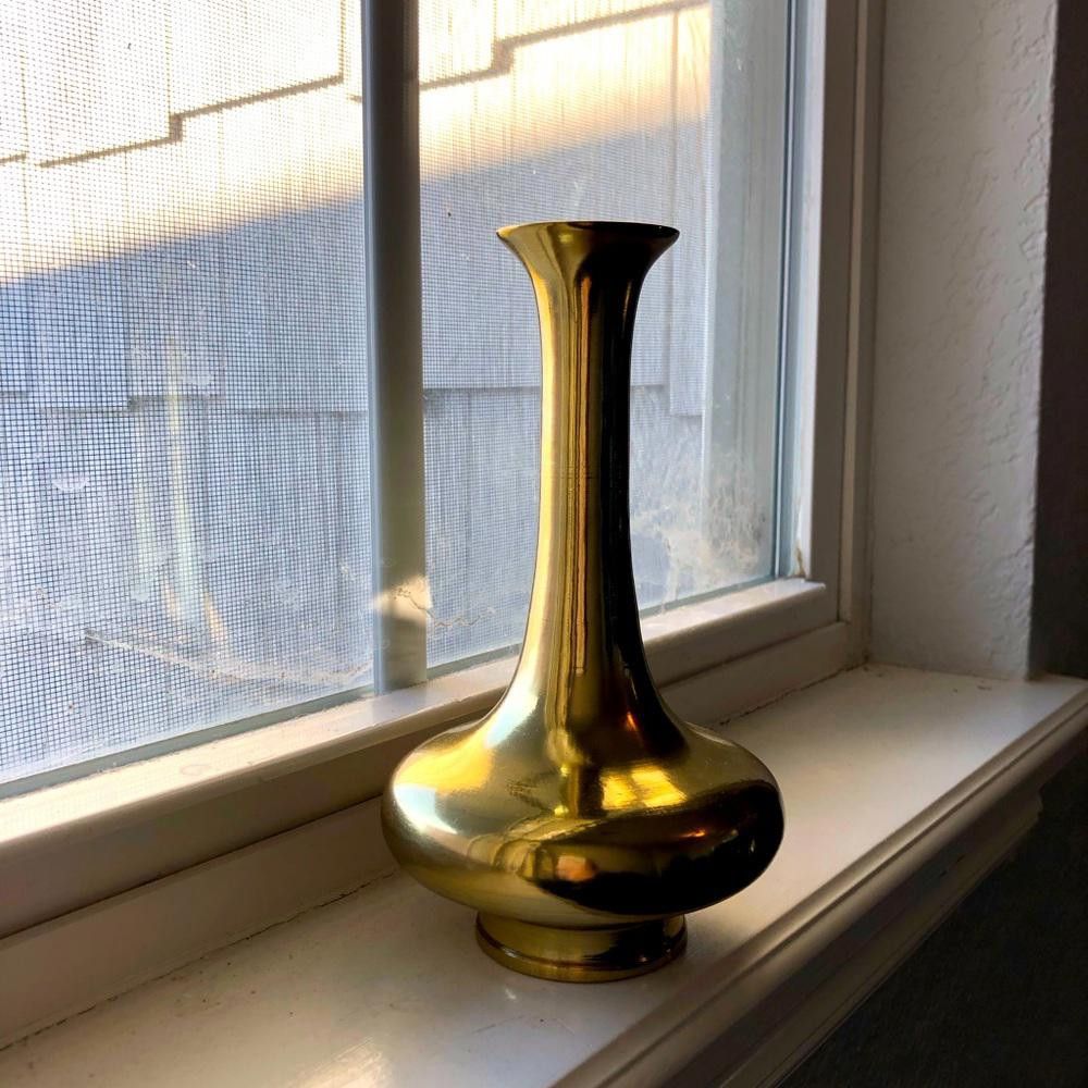 Designer Vintage Brass Vase from Korea Size ONE SIZE - 1 Thumbnail