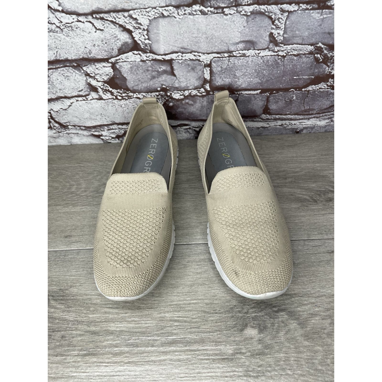 Cole Haan Cole Haan Zerogrand Stitchlite Beige Knit Slip On Sneakers W Size US 9.5 / IT 39.5 - 3 Thumbnail