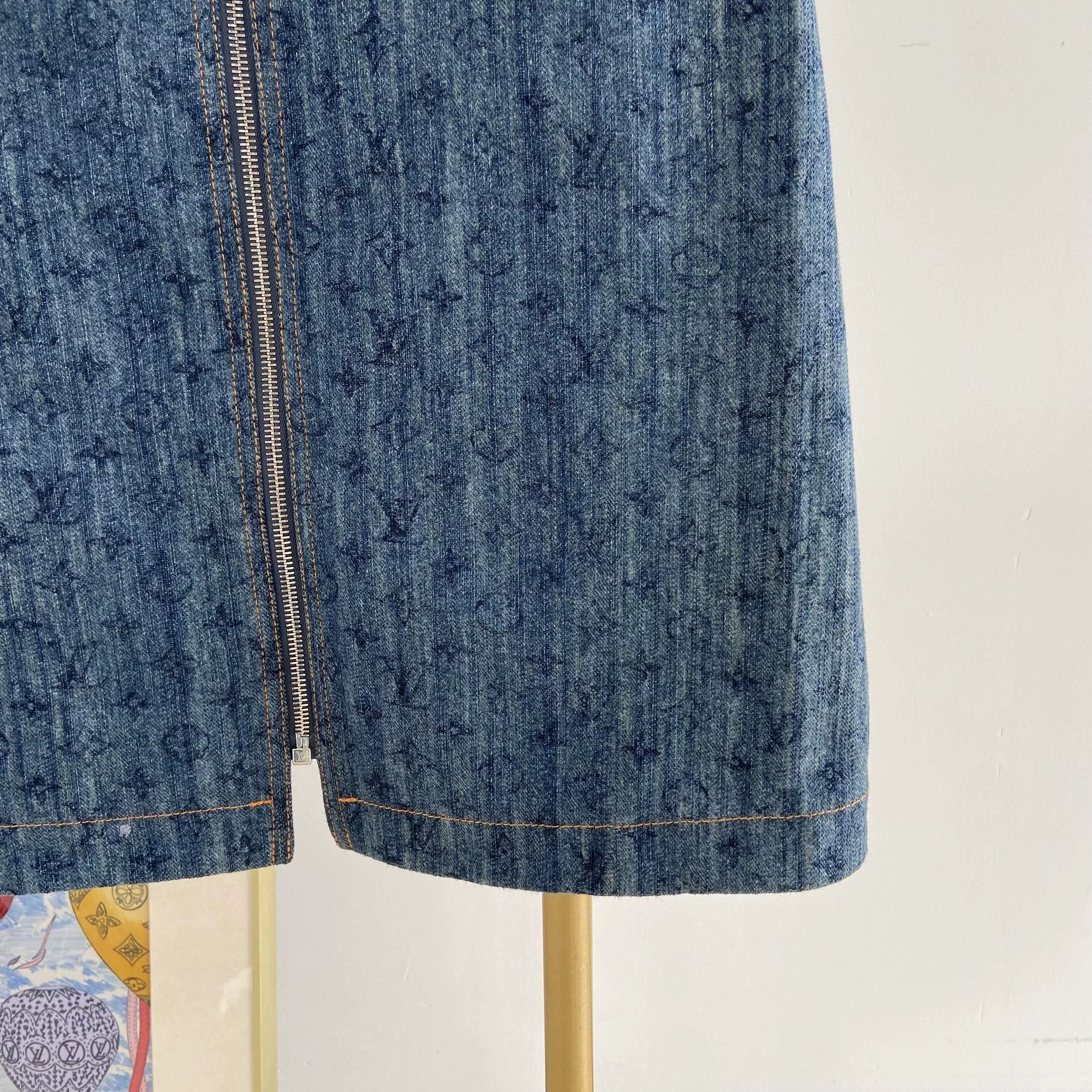 Louis Vuitton Louis Vuitton Monogram Denim Dress Women's 38 Size S / US 4 / IT 40 - 5 Thumbnail