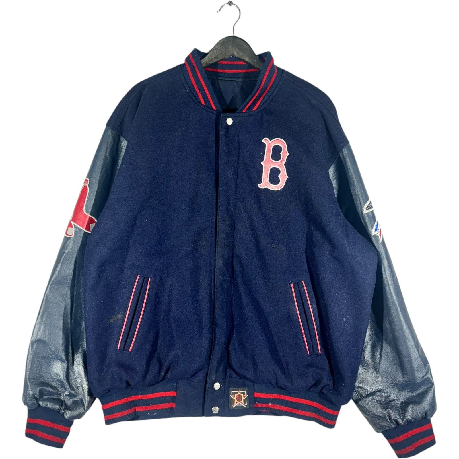 JH Design Vintage Boston Red Sox Reversible Varsity Jacket Size US XL / EU 56 / 4 - 1 Thumbnail