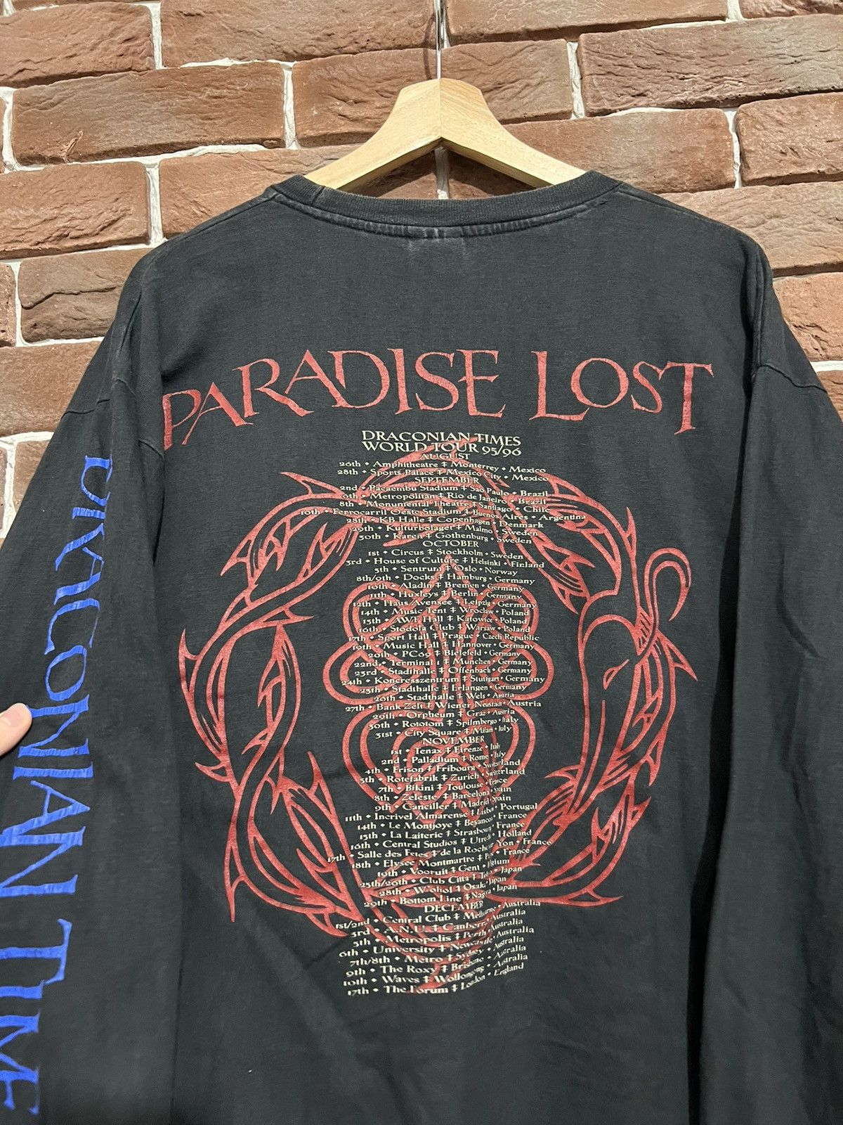 Band Tees Vintage Paradise Lost Draconian Times 90s Tee Cradle Filth Size US XL / EU 56 / 4 - 4 Thumbnail