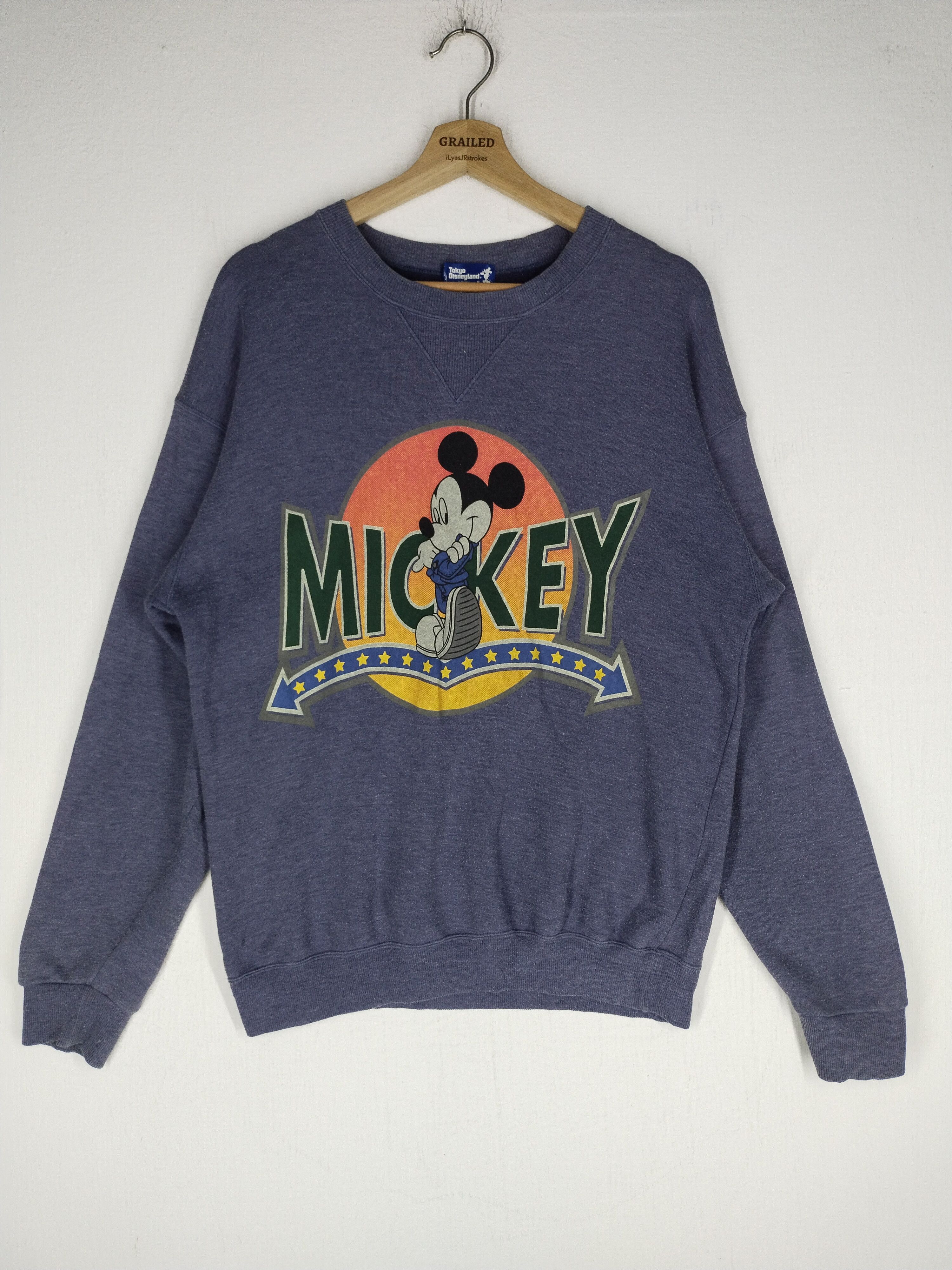 image of Disney x Mickey Mouse Mickey Print Sweatshirt, Men's (Size Medium)
