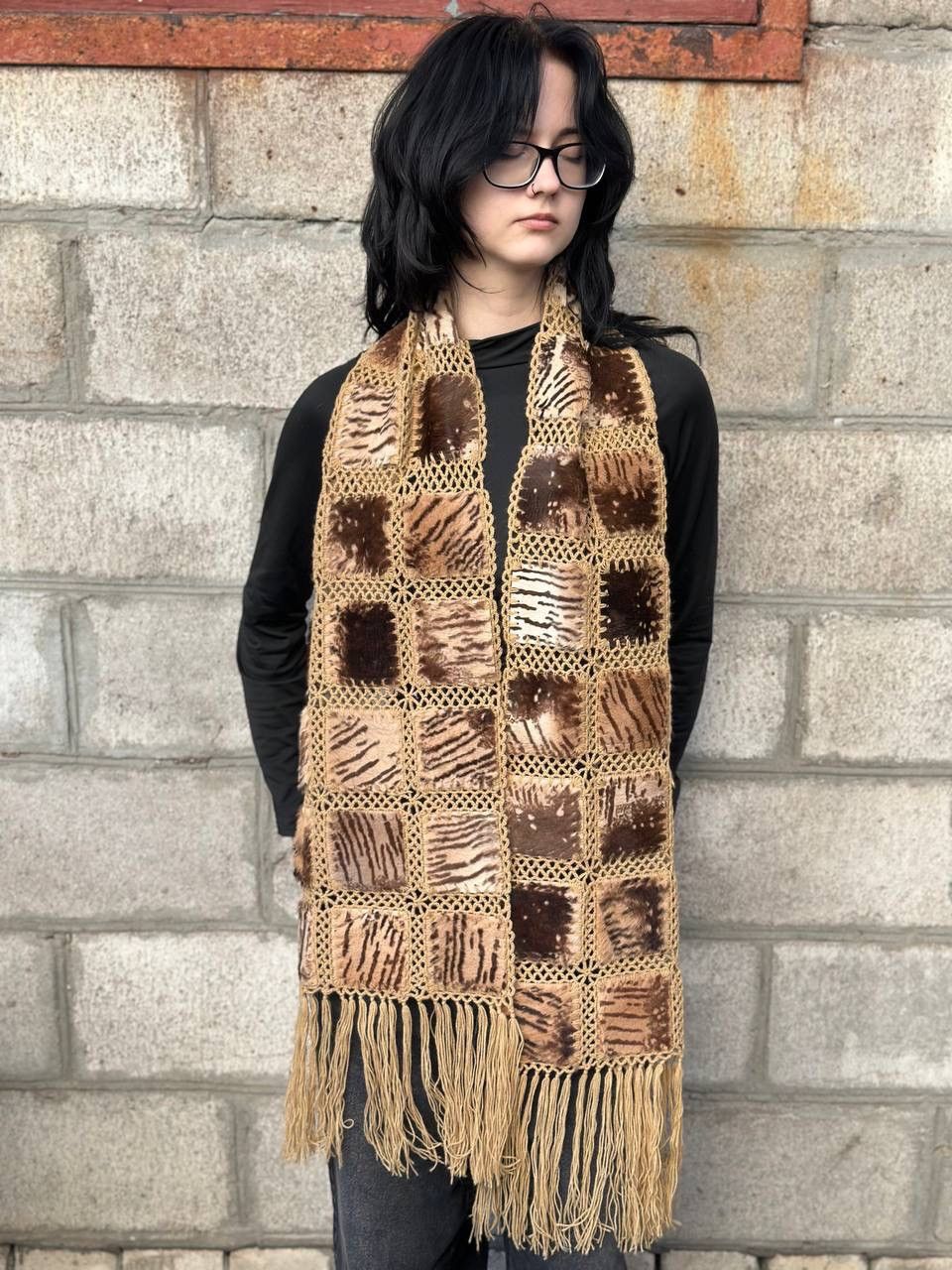 POST ARCHIVE FACTION (PAF) VTG Japanese Style Scarf 160 cm Hype Trend Archival 00s USA Size ONE SIZE - 2 Thumbnail