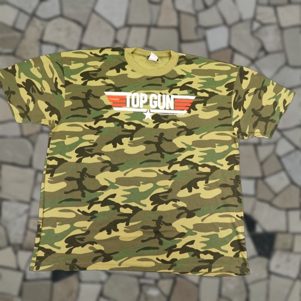 Vintage VINTAGE Top Gun Shirt Mens 2XL Green Camouflage Army Movie Tee Size US XXL / EU 58 / 5 - 1 Thumbnail