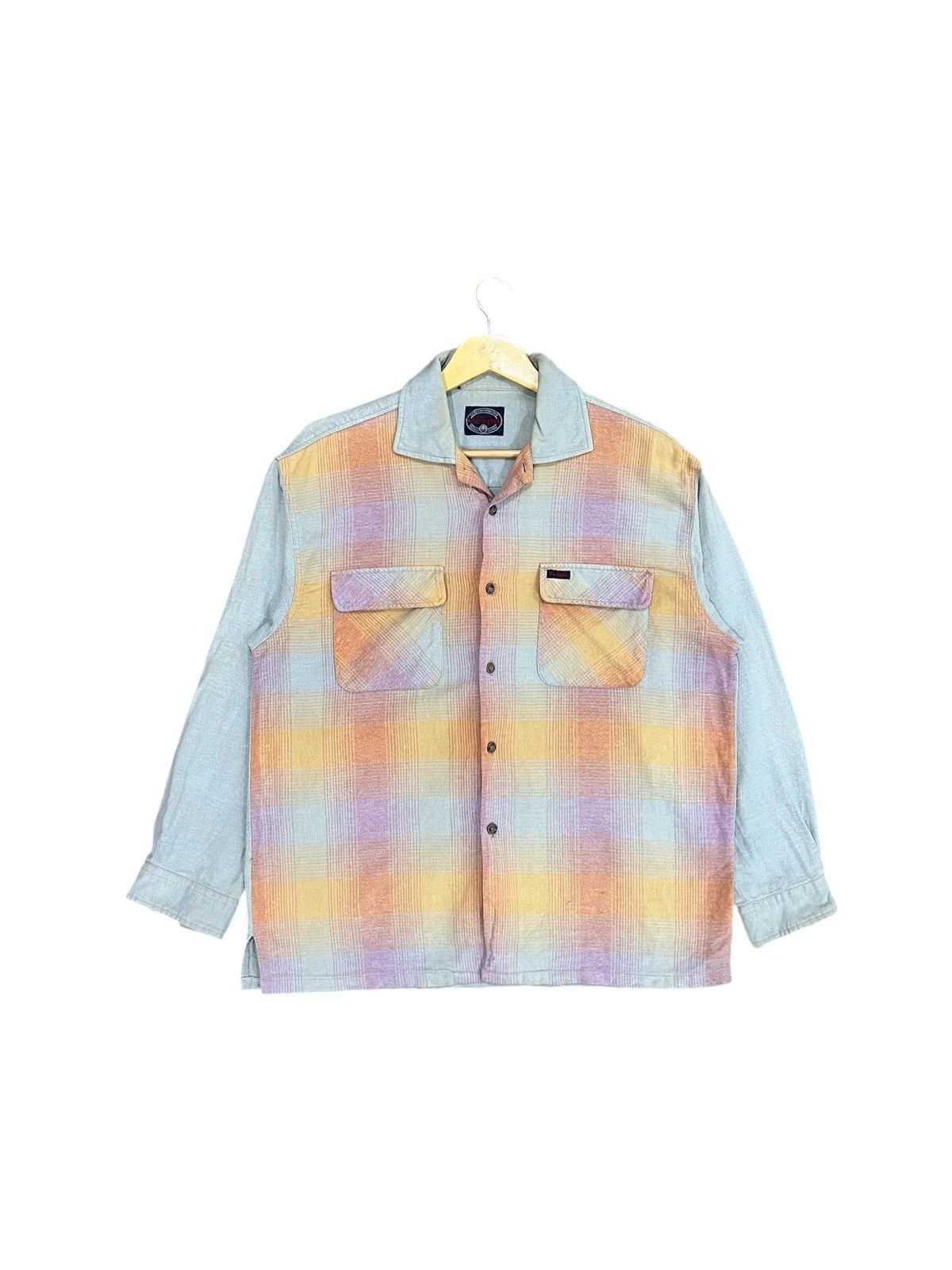 Vintage Vespa Piaggio Flannel Shirt Size US L / EU 52-54 / 3 - 1 Thumbnail