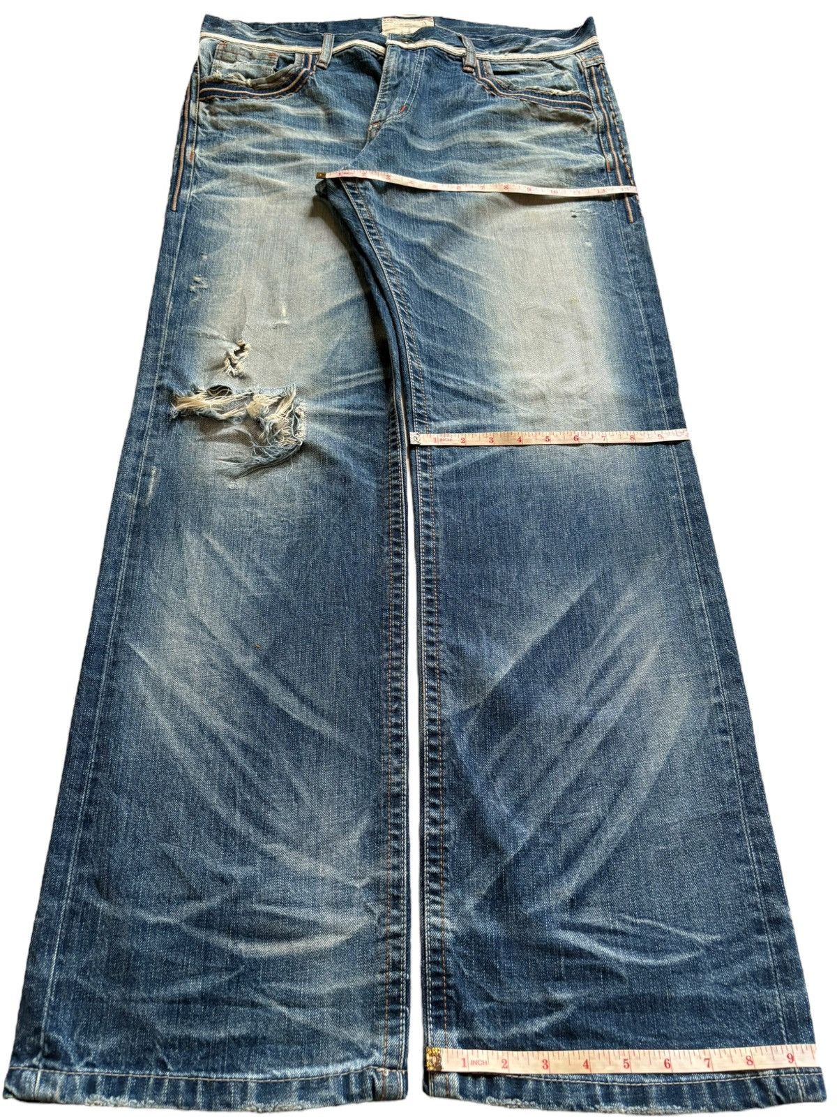 Dsquared2 Vintage Lolita Mud Wash Distressed Baggy Jeans Size 38" / US 16 / IT 52 - 15 Thumbnail