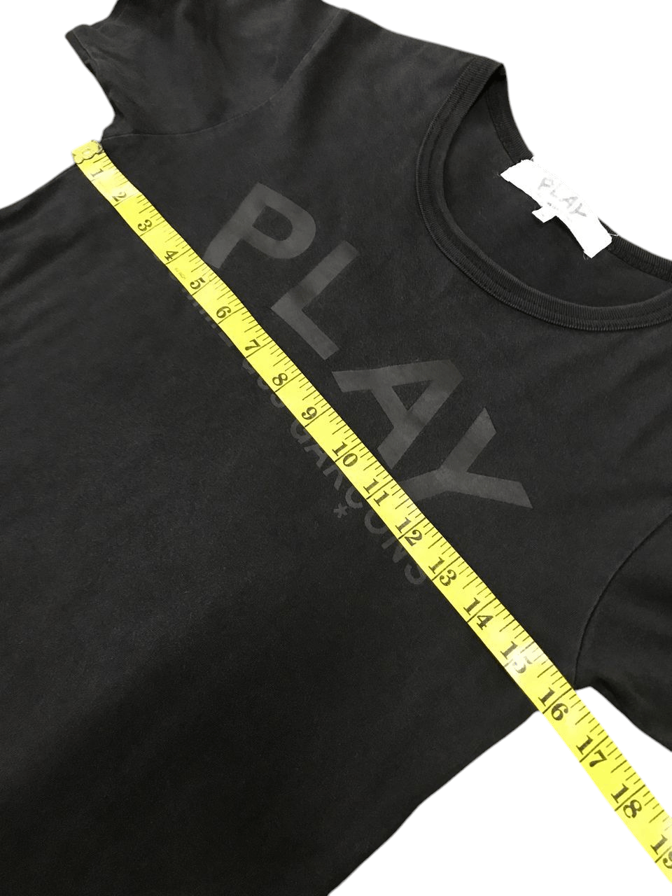Comme des Garcons Comme des Garçons 'Play' Spellout Blacks T-Shirt Size S / US 4 / IT 40 - 4 Thumbnail