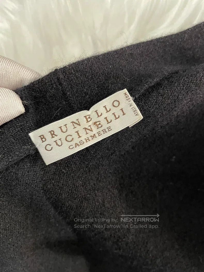 Brunello Cucinelli Brunello Cucinelli Black Cashmere Beaded Cardigan Size M / US 6-8 / IT 42-44 - 3 Thumbnail