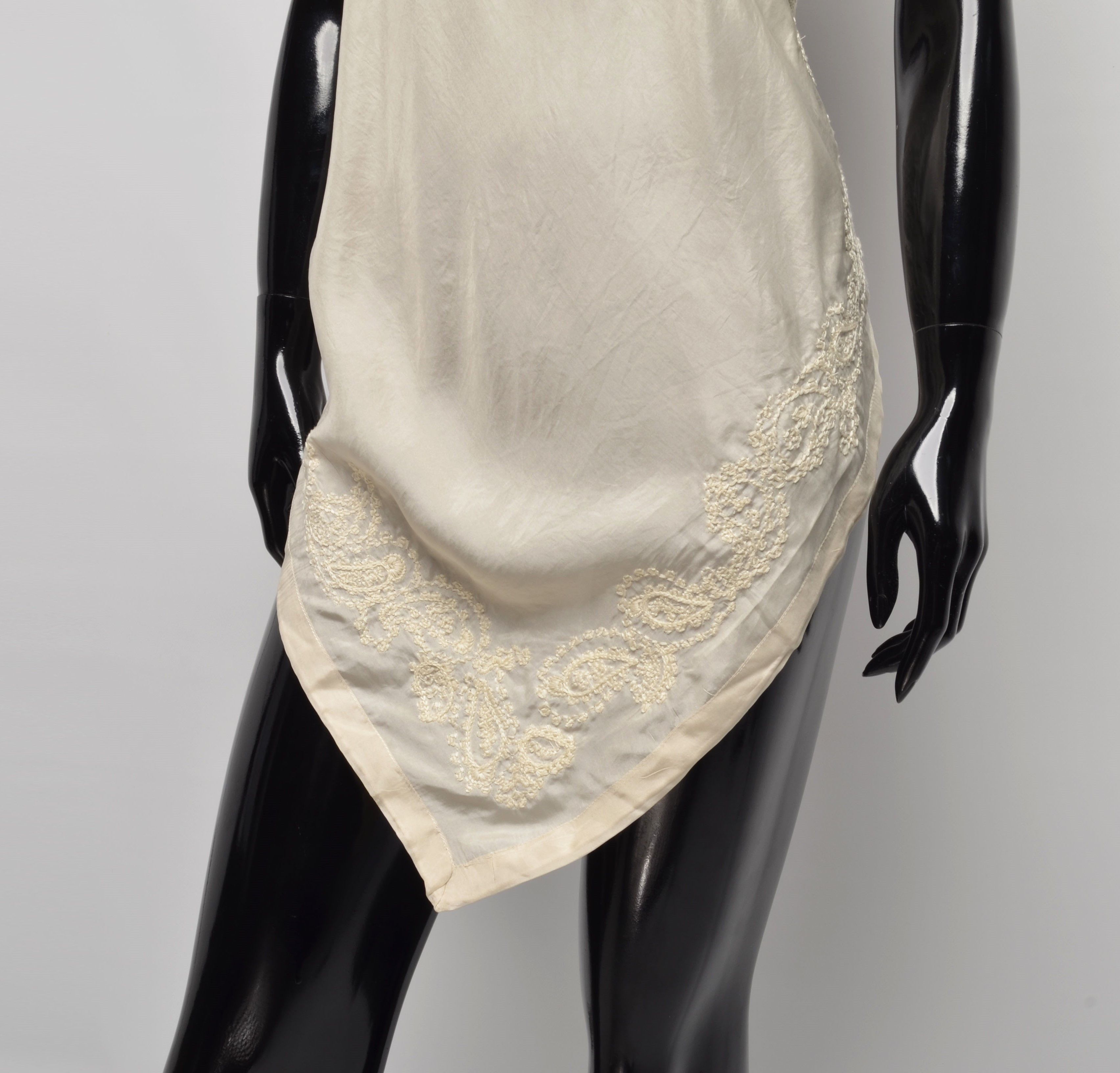 Vintage Coast Y2K Pearl Necklace Silk Bohemian Halter Scarf Top Size M / US 6-8 / IT 42-44 - 3 Thumbnail