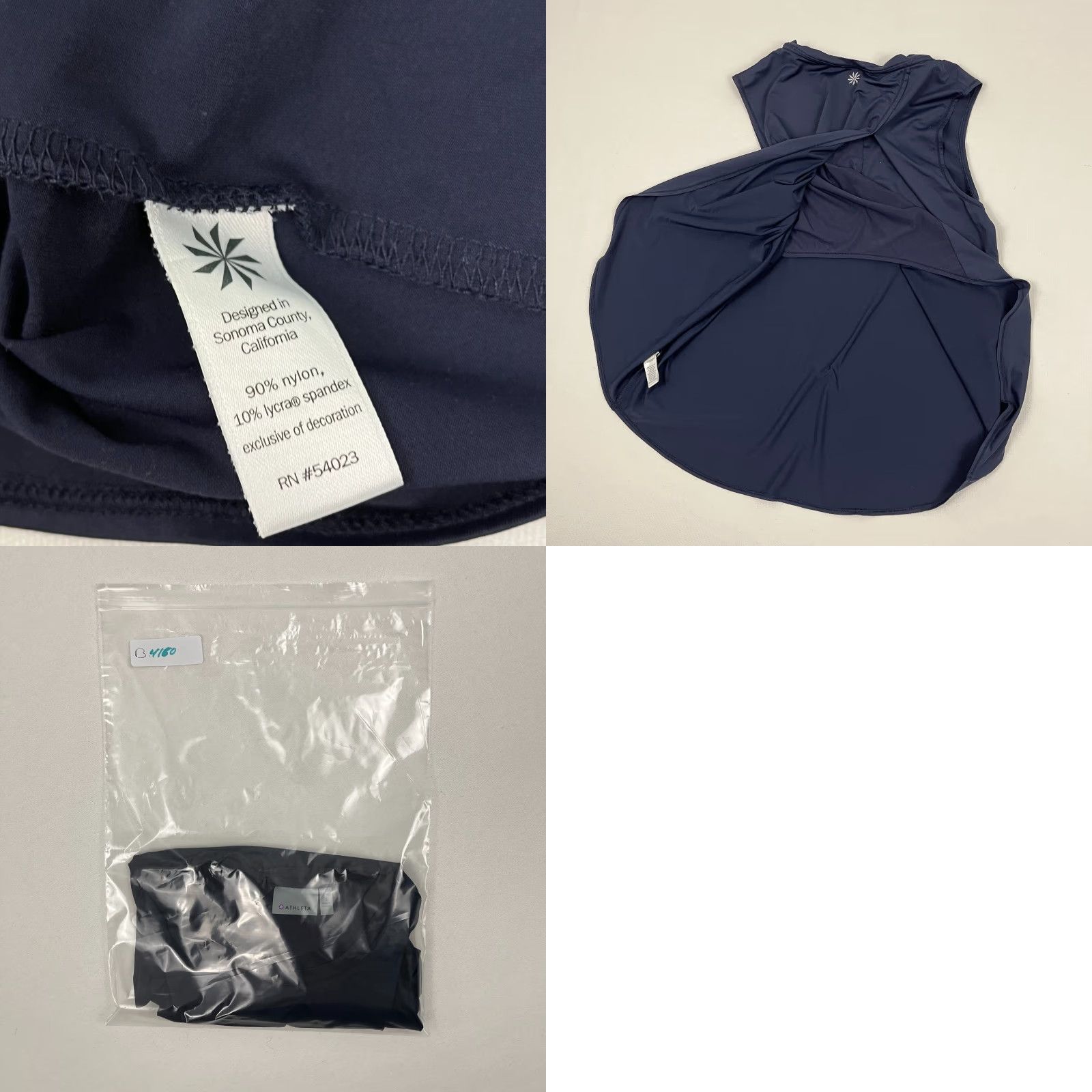 Athleta Athleta Tank Top Womens Small Navy Blue Active Fitness Workout Yoga Lightweight Sleeveless Racerback Athletic Shirt Womens Size S / US 4 / IT 40 - 8 Thumbnail