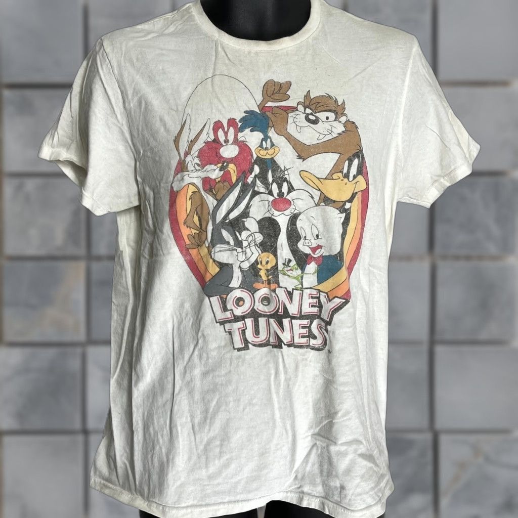 Vintage Looney Tunes Tee Shirt Womens M Crew Neck Short Sleeve Cotton Retro GRAPHIC Print Casual Vintage No Size M / US 6-8 / IT 42-44 - 1 Thumbnail