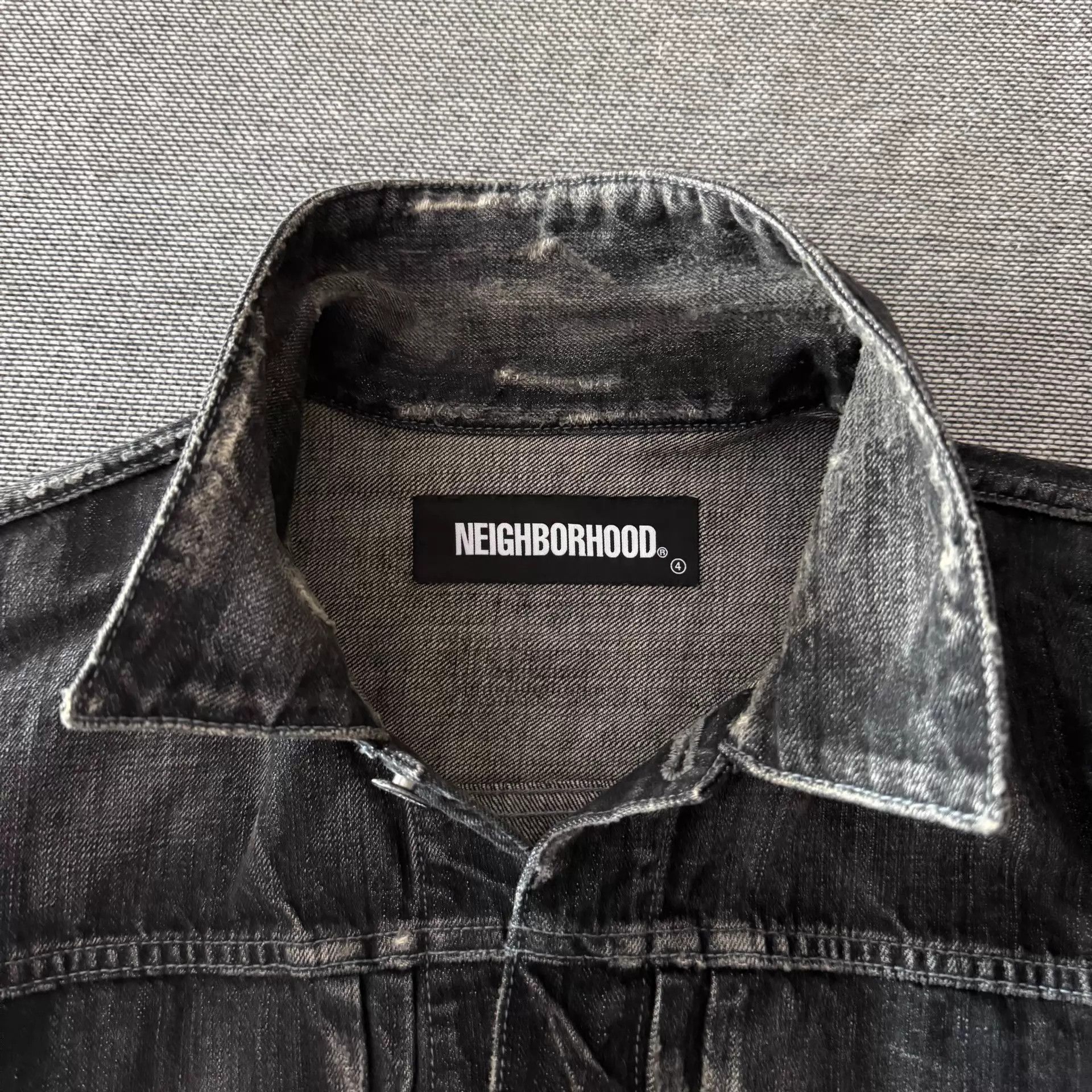 Neighborhood Neighborhood 21ss Stockman Black Washed Denim Jacket L Size US L / EU 52-54 / 3 - 3 Thumbnail
