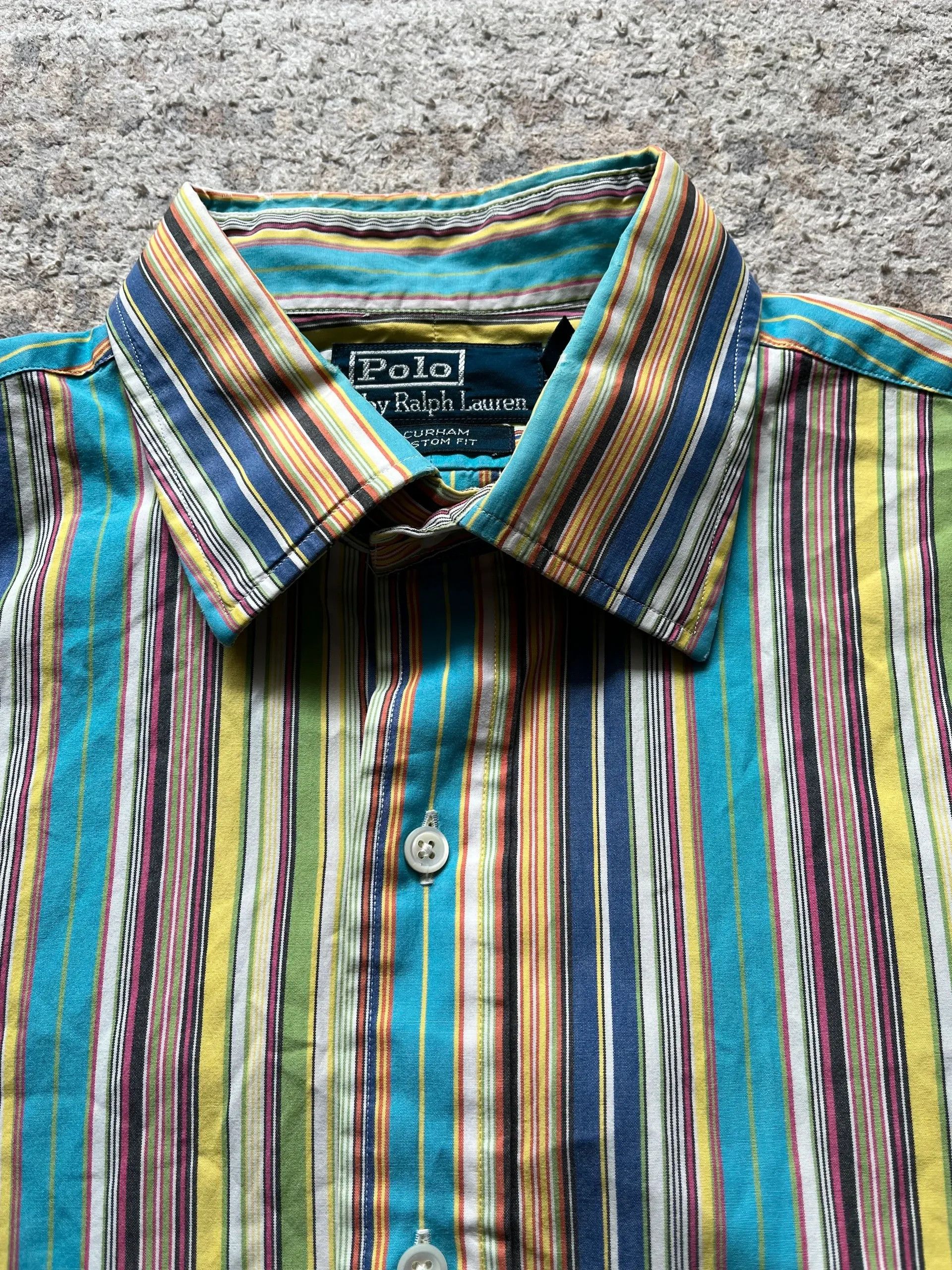 Polo Ralph Lauren Ralph Lauren Curham Custom Fit Sz L Stripped Summer 2000s Size US L / EU 52-54 / 3 - 8 Thumbnail