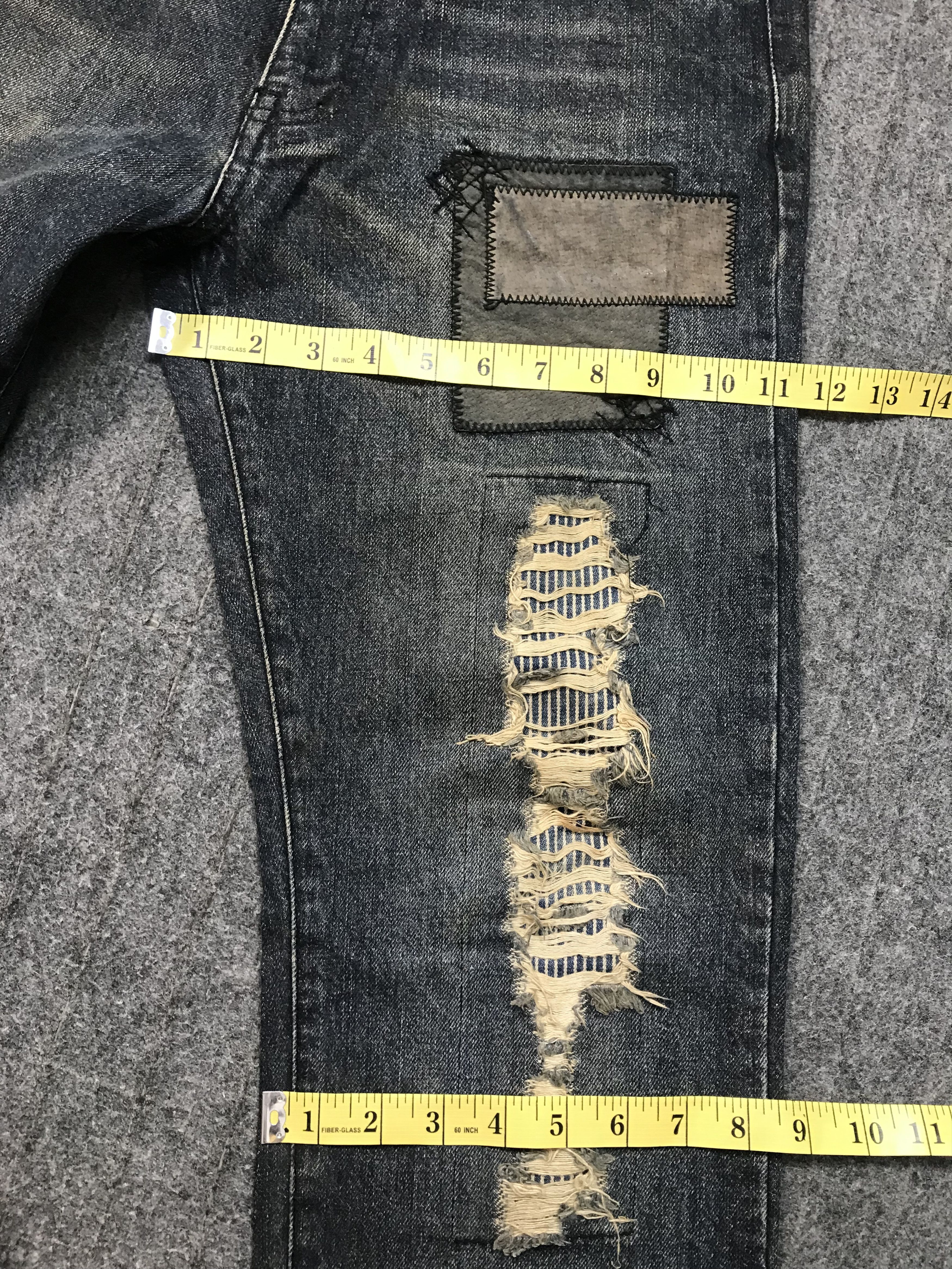 Other Solberry Distressed Art Patchworks Indigo Denim Jeans Size US 32 / EU 48 - 14 Thumbnail