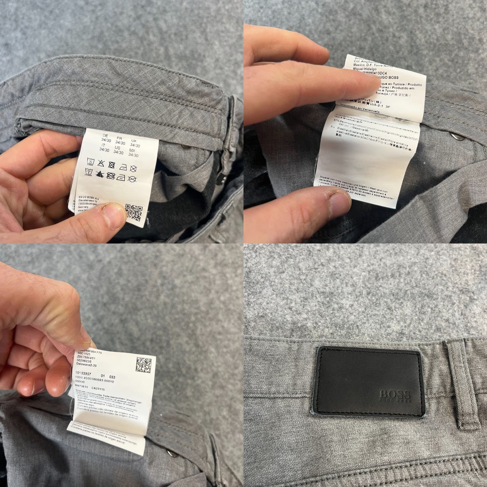 Hugo Boss HUGO BOSS Jeans Slim Tapered 34x30 Light Grey Denim 5-Pocket Preppy Men Size US 34 / EU 50 - 8 Thumbnail