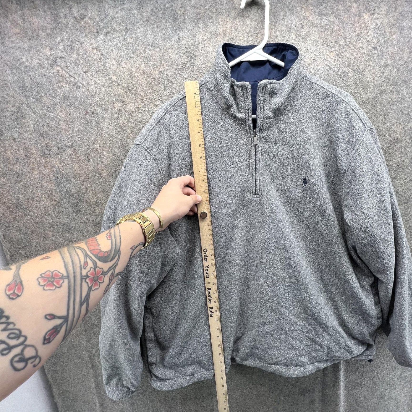 Polo Ralph Lauren Polo Golf Ralph Lauren Windbreaker Jacket Mens L Gray Reversible 1/4 Zip Polo Golf Surf Casual Sports Mens Size US L / EU 52-54 / 3 - 5 Thumbnail