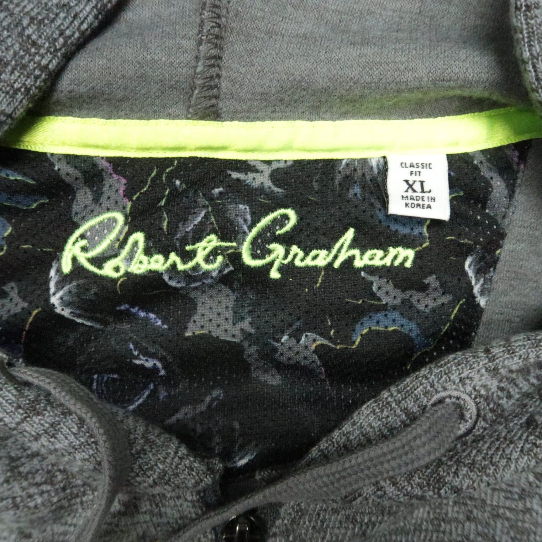 Robert Graham Robert Graham Hoodie Mens XL Gray Full Zip Hooded Skull Rose Sweater Classic Fit Size US XL / EU 56 / 4 - 4 Thumbnail