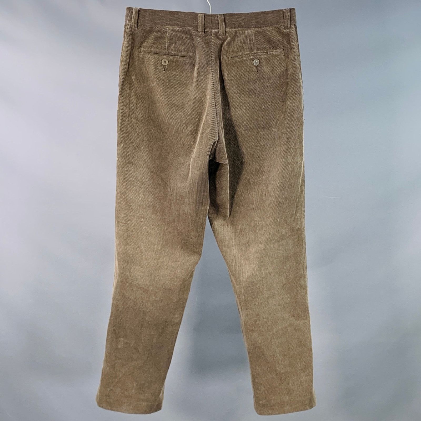 Ermenegildo Zegna ize 31 Brown Corduroy Cotton Zip Fly Dress Pants Size US 31 - 2 Thumbnail