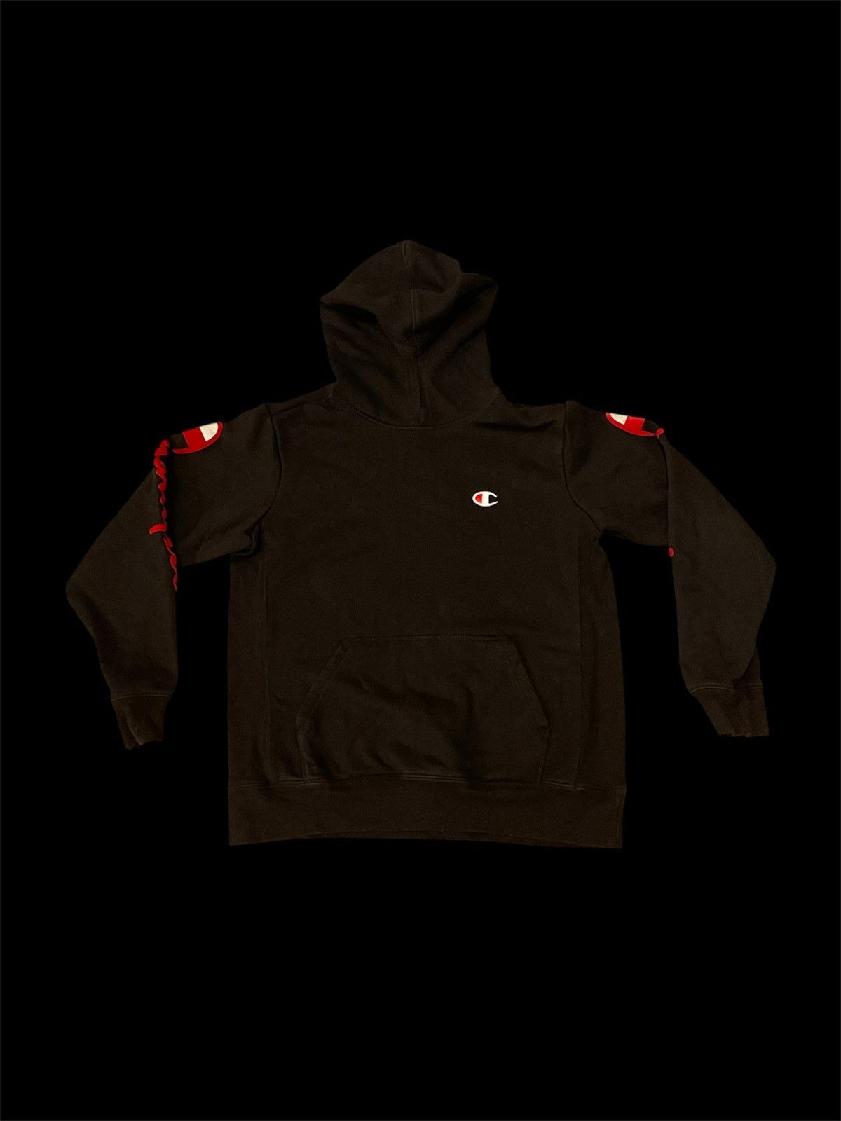 Champion Y2K Champion Logo Sleeves Black Long Sleeve Hoodie Size US L / EU 52-54 / 3 - 1 Thumbnail