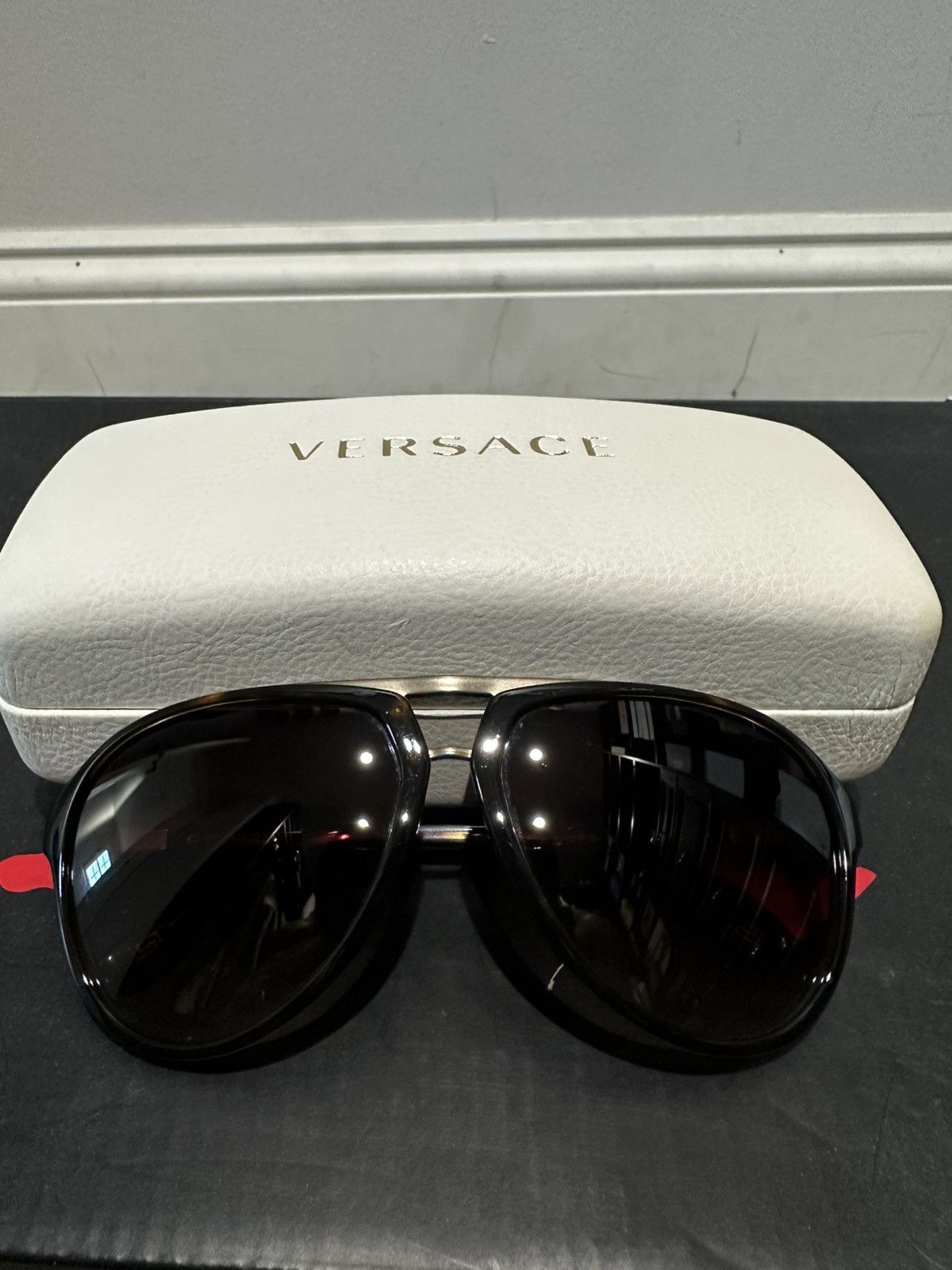 Versace Versace Dark Lens Sunglasses Size ONE SIZE - 1 Thumbnail