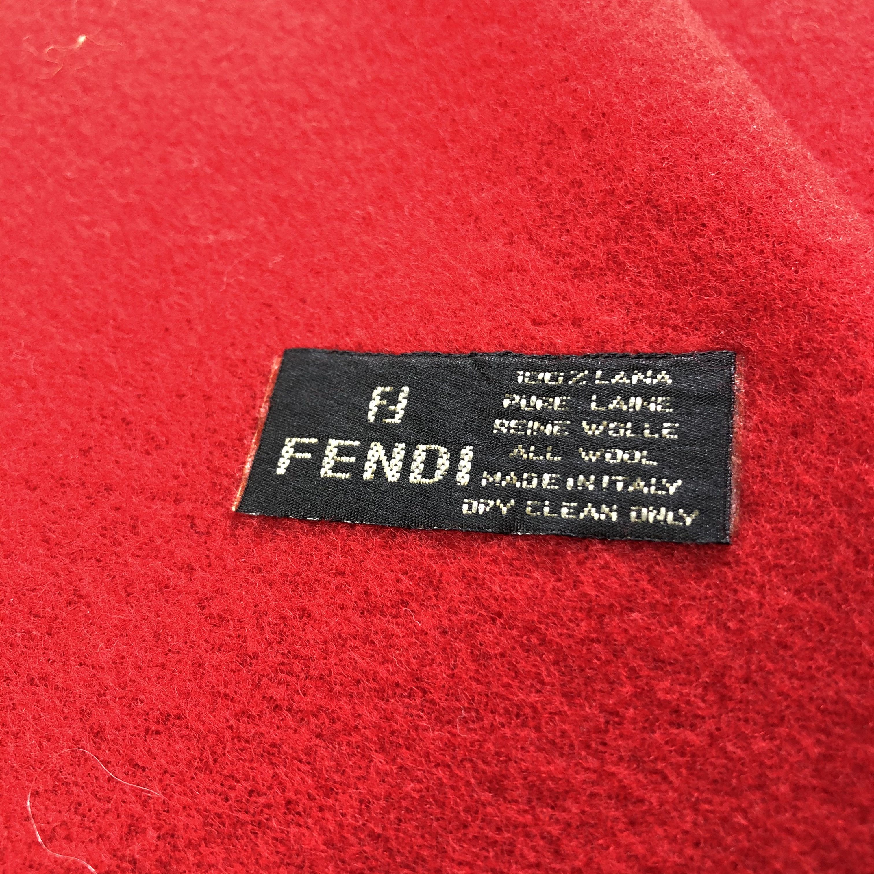 Fendi Fendi Plain Wool Scarf / Muffler / Neckwear V2465 Size ONE SIZE - 5 Thumbnail