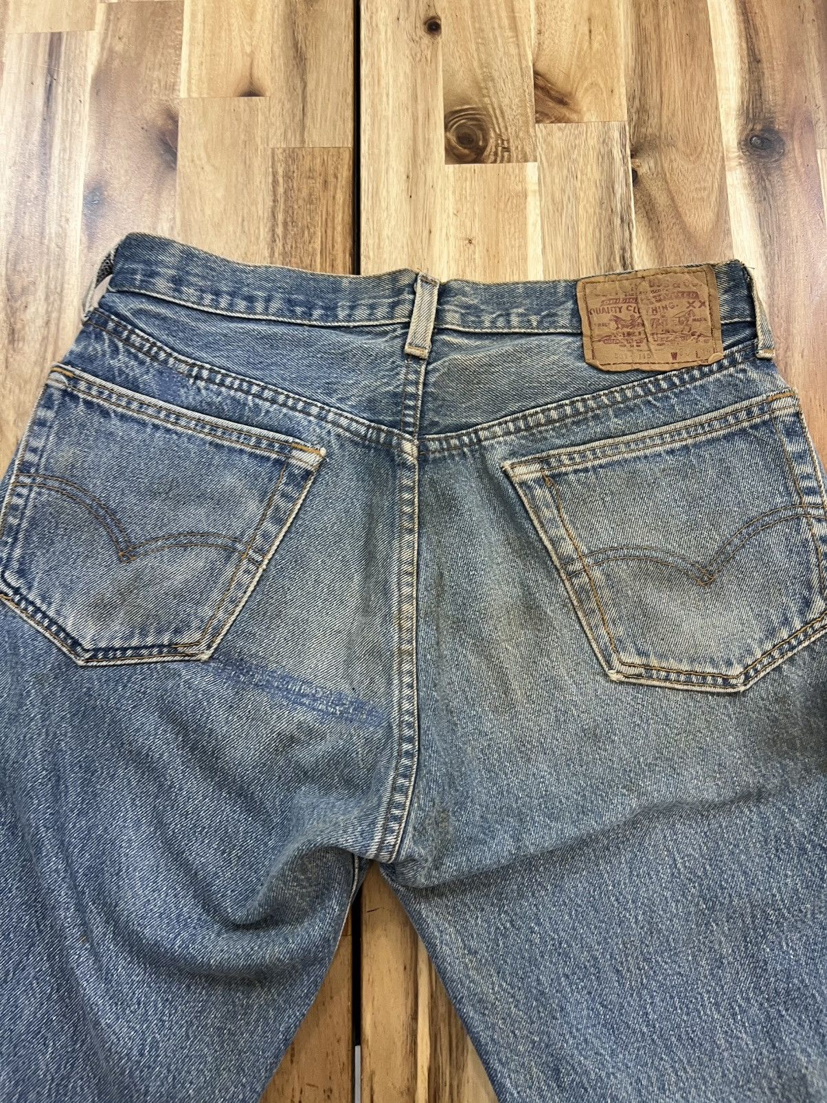 Levi's Vintage 80’s Levis 501 0115 Non Selvedge Button 524 Denim Size US 30 / EU 46 - 12 Thumbnail