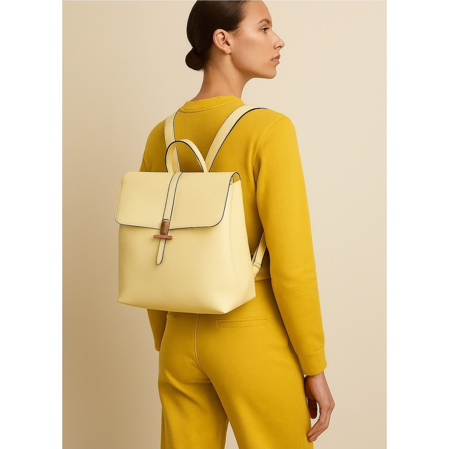 Other GAG BACKPACK PERA Leather Creamy lemon hue Size ONE SIZE - 19 Thumbnail