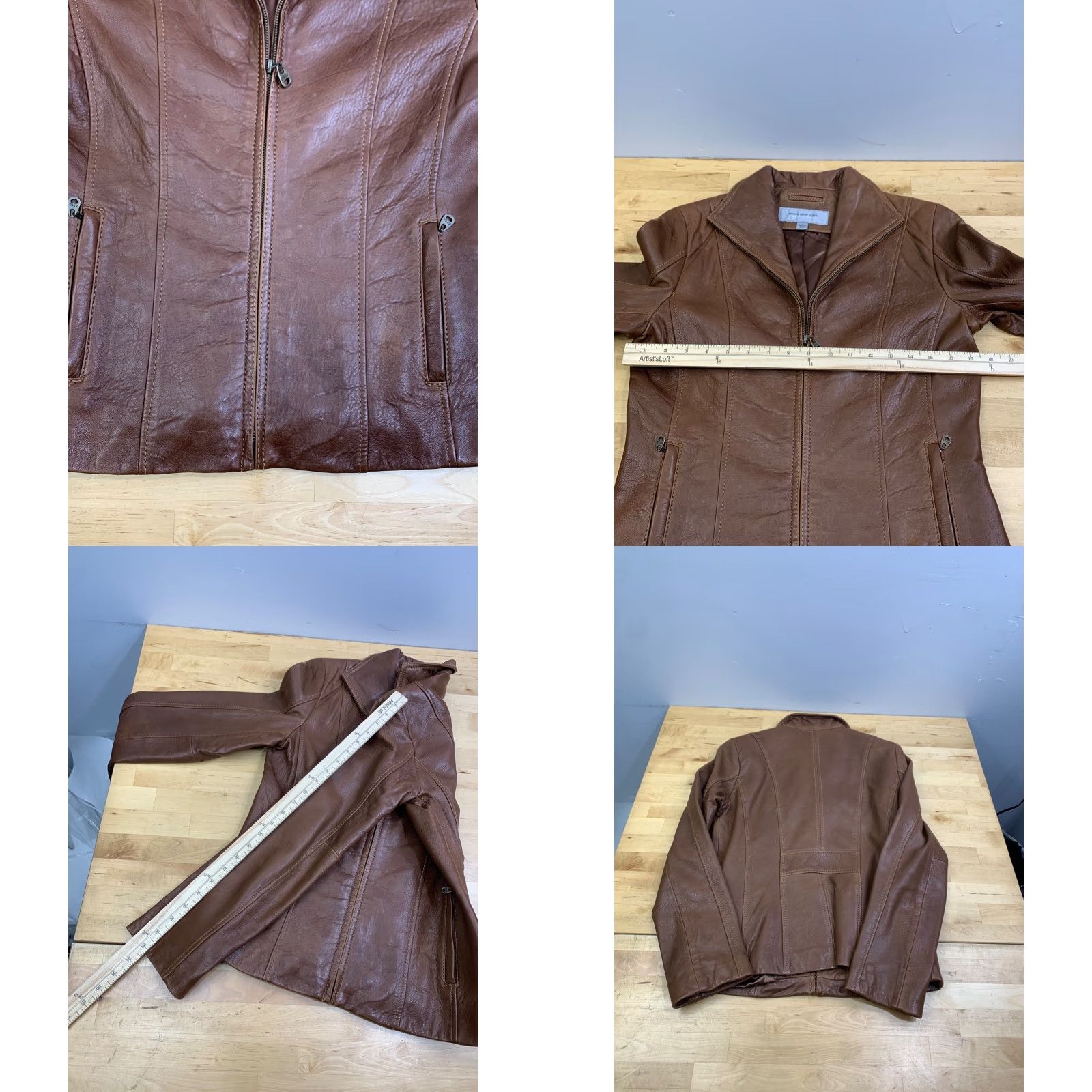 Andrew Marc Marc New York Andrew Marc Lambskin Jacket Womens S Brown Size S / US 4 / IT 40 - 8 Thumbnail
