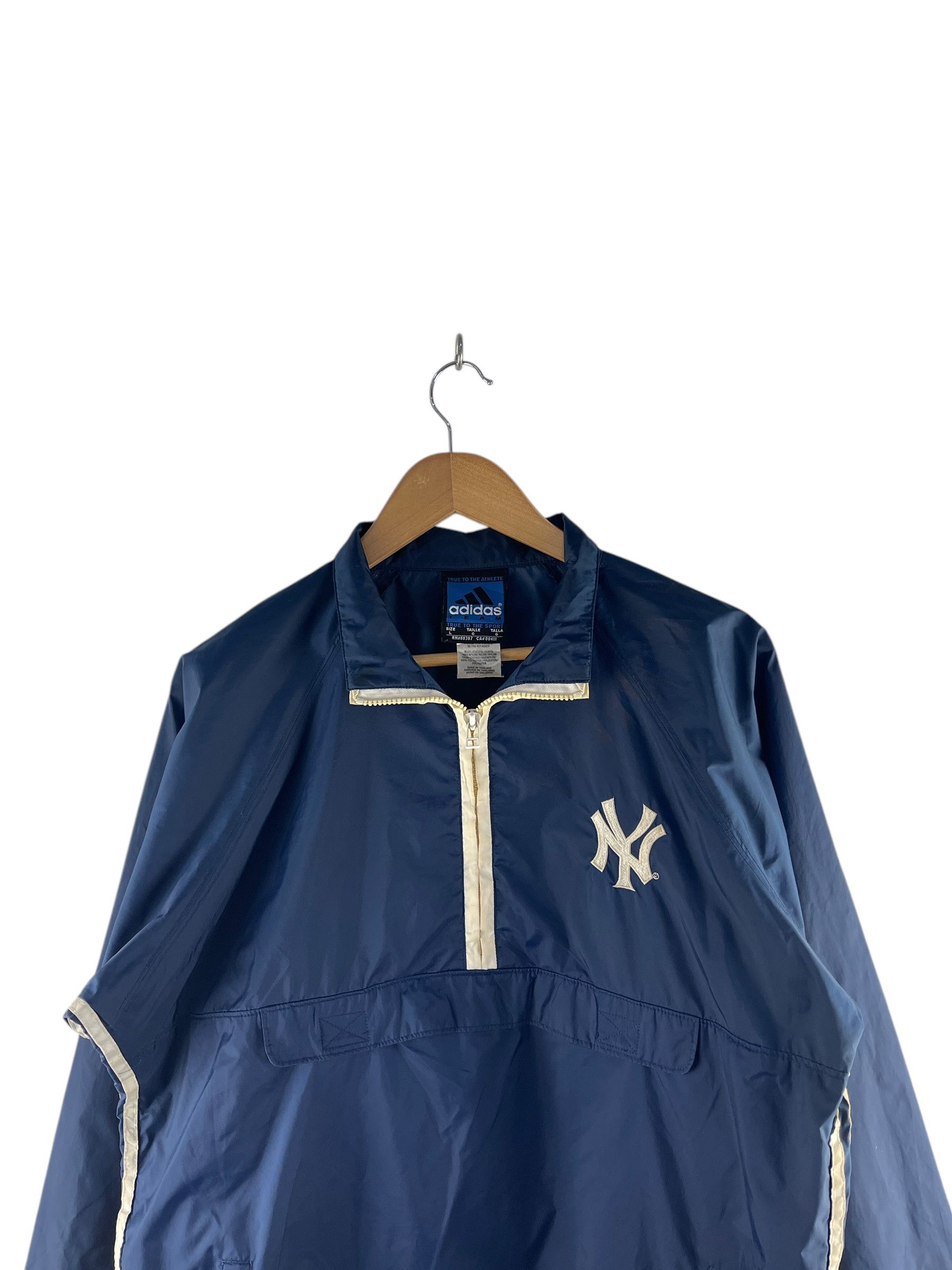 Adidas Vintage NY Adidas Anorak Windbreaker Jacket Size US L / EU 52-54 / 3 - 7 Thumbnail