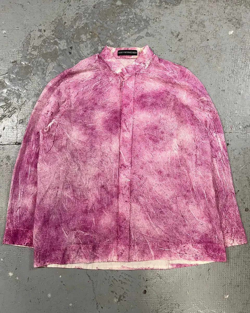 Issey Miyake Issey Miyake Pink Textured Shirt Size US S / EU 44-46 / 1 - 1 Thumbnail