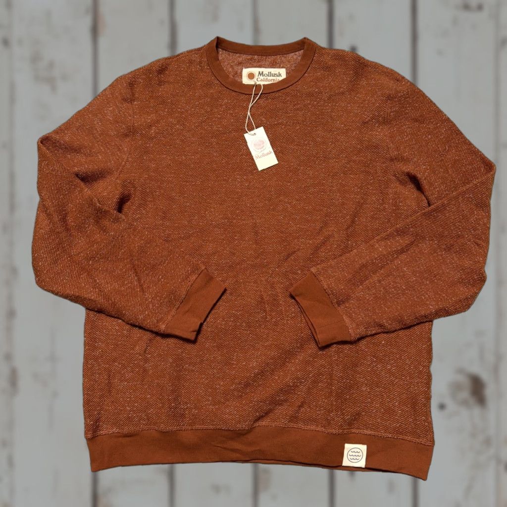 Vintage Mollusk California Surf Shop Wave Patch Crew Sweatshirt Umber XL NWT Beach Skate Art Americana Unisex Adults Pullover Size US XL / EU 56 / 4 - 1 Thumbnail