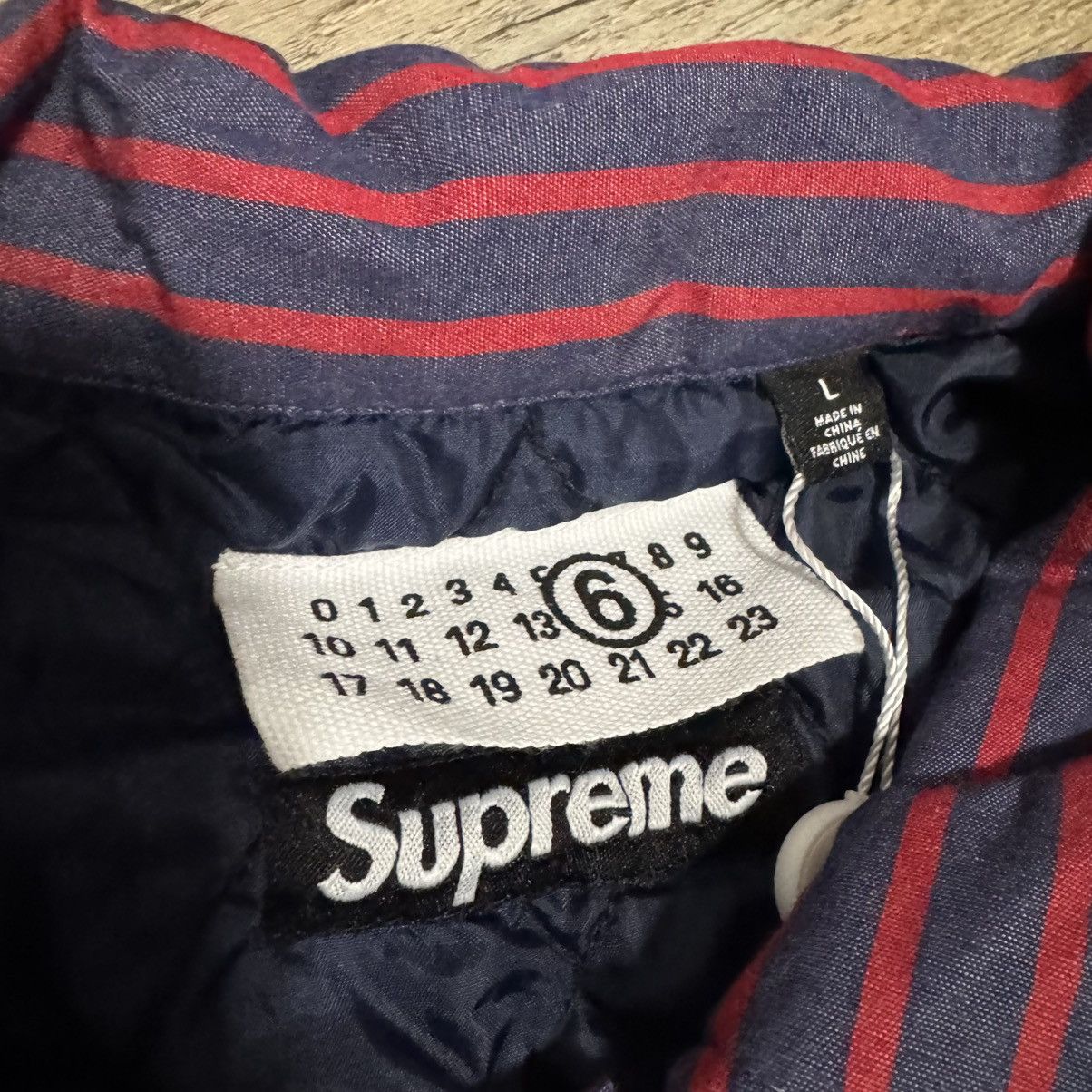 Maison Margiela × Supreme Supreme MM6 Padded Shirt Stripe SS24 Size US L / EU 52-54 / 3 - 4 Thumbnail