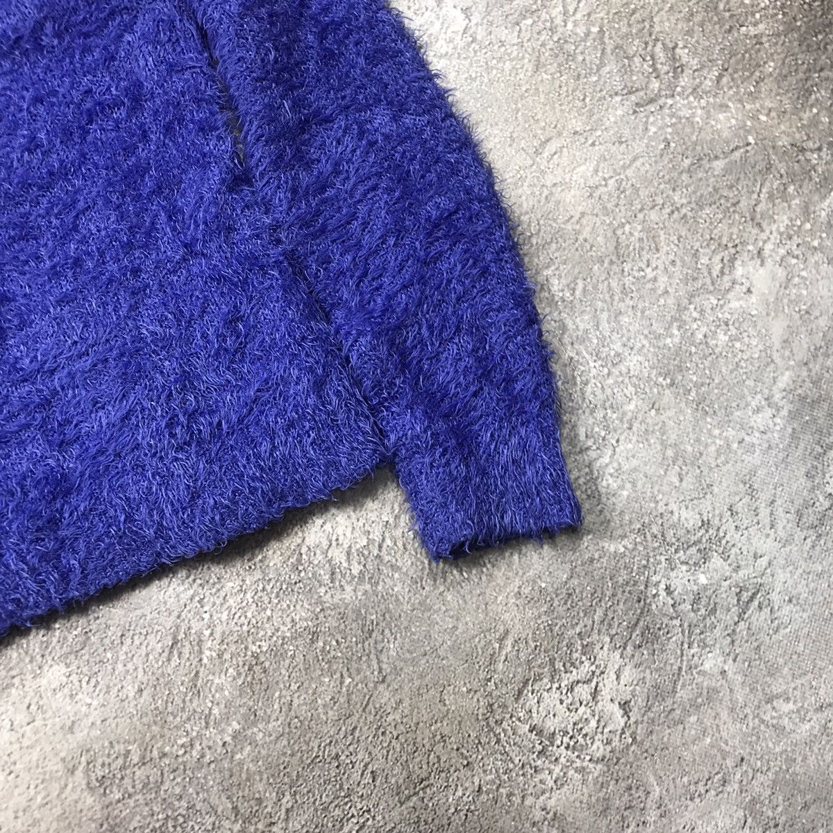 Vintage Vintage 90s Mohair Knit Sweater Oversized Grunge Blue Logo M Size M / US 6-8 / IT 42-44 - 5 Thumbnail