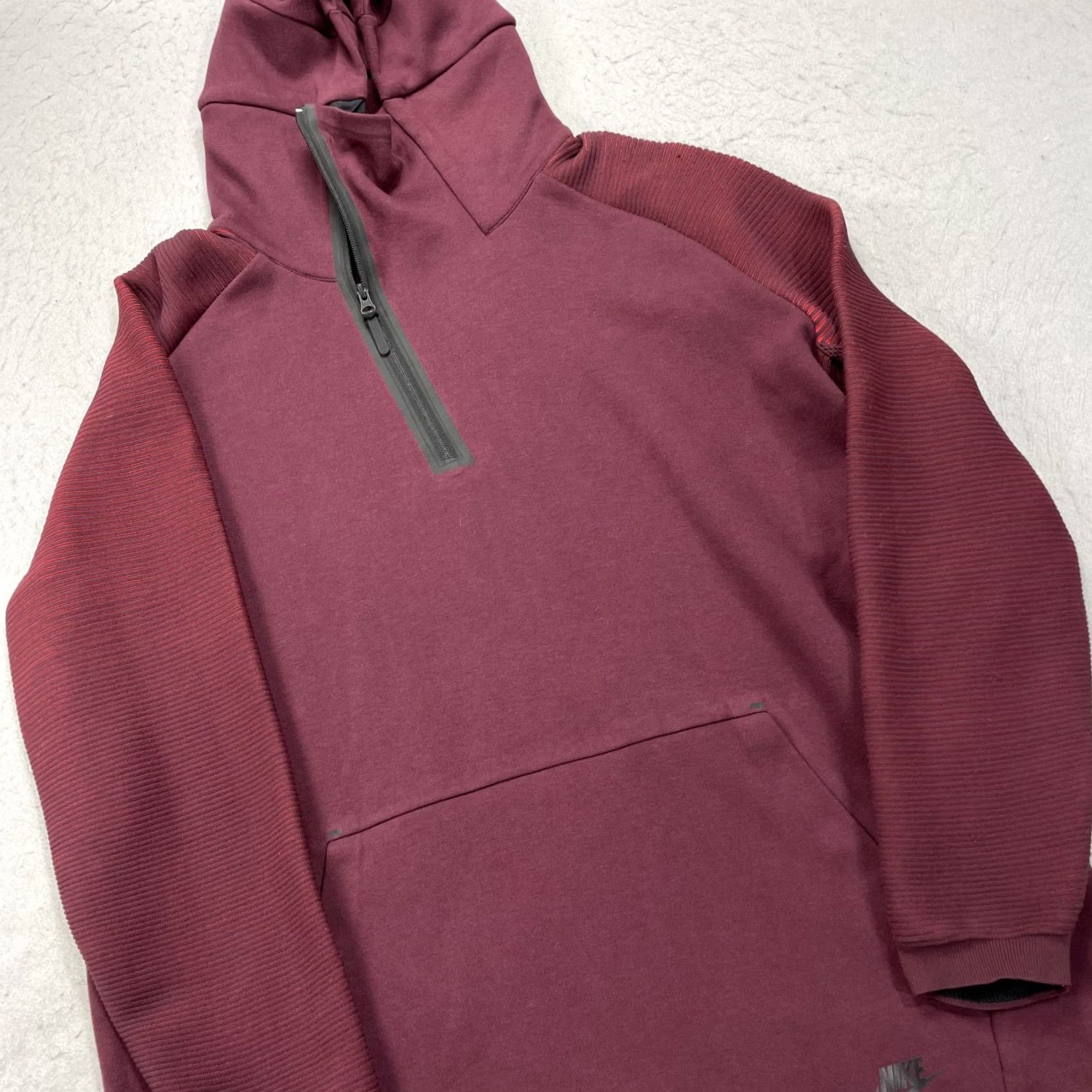 Nike Nike Tech Hoodie Mens 2XL Maroon Sportswear Nike Sportswear Hoodie Full Zip Hooded Size US XXL / EU 58 / 5 - 3 Thumbnail