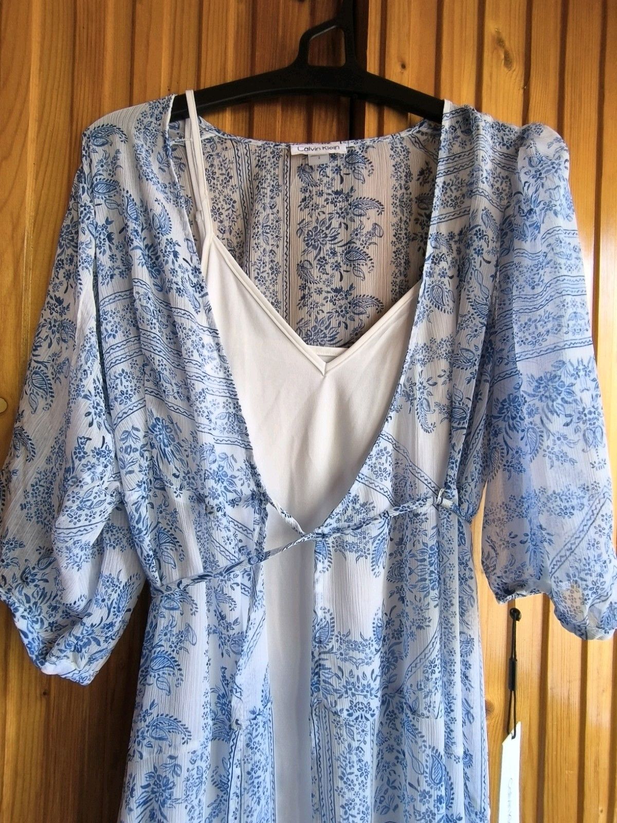 Calvin Klein Calvin Klein 2 Pcs Dress Blue And White Wrap Dress Sz 2 NWT Size XS / US 0-2 / IT 36-38 - 2 Thumbnail