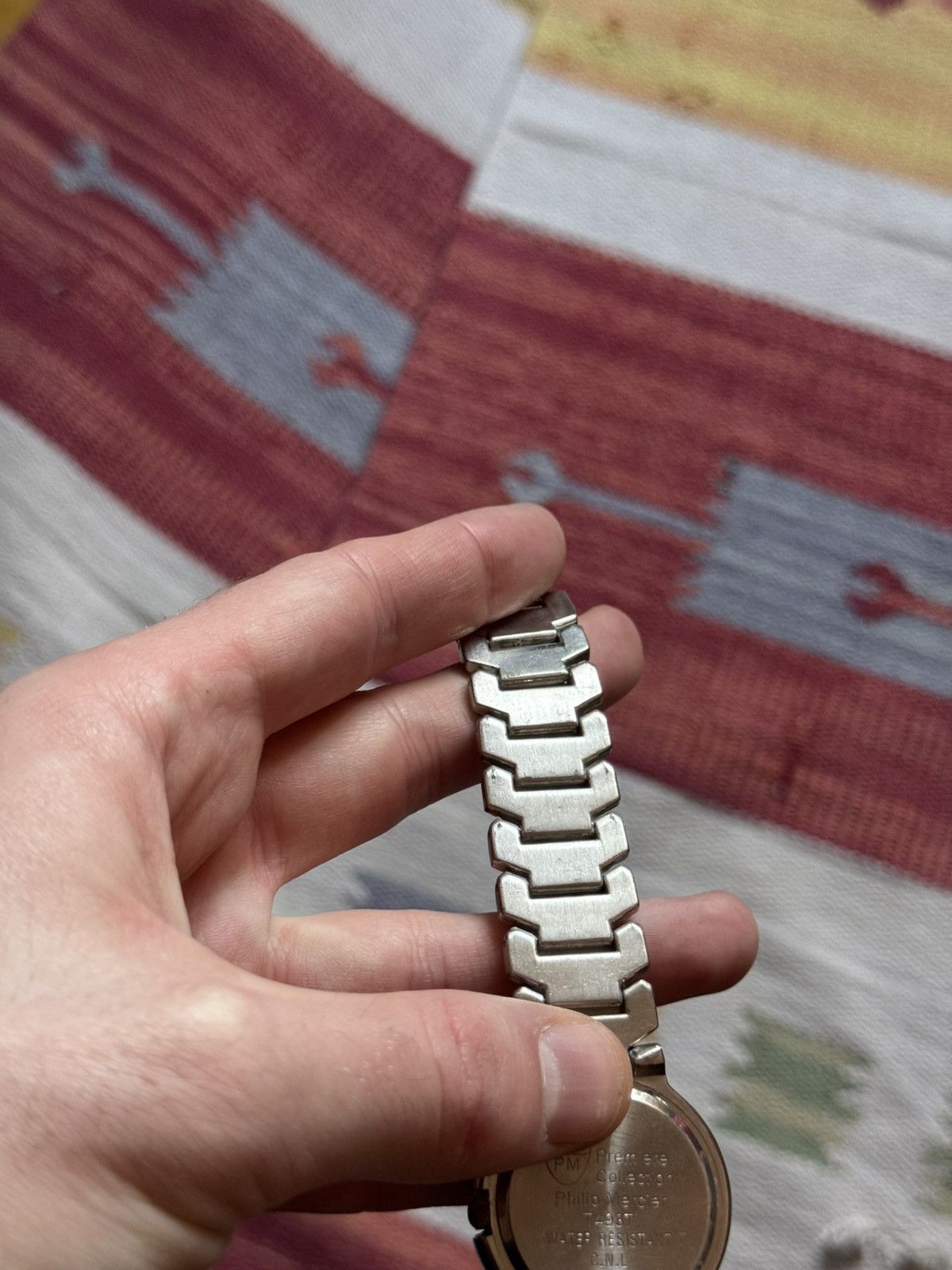 Vintage Vintage Philip Mercier Quartz T493T Stainless Steel Watch Size ONE SIZE - 8 Thumbnail