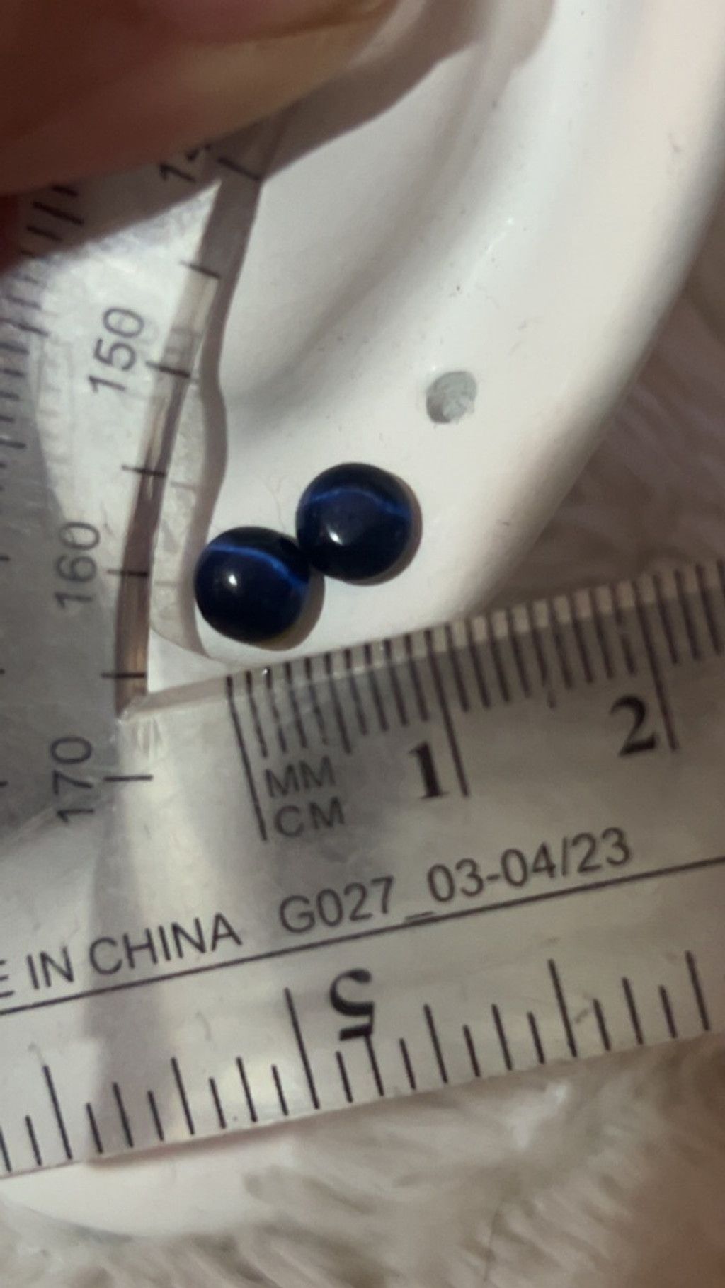The Unbranded Brand Women's Unbranded Earrings One Size Blue Black Studs Size ONE SIZE - 1 Thumbnail