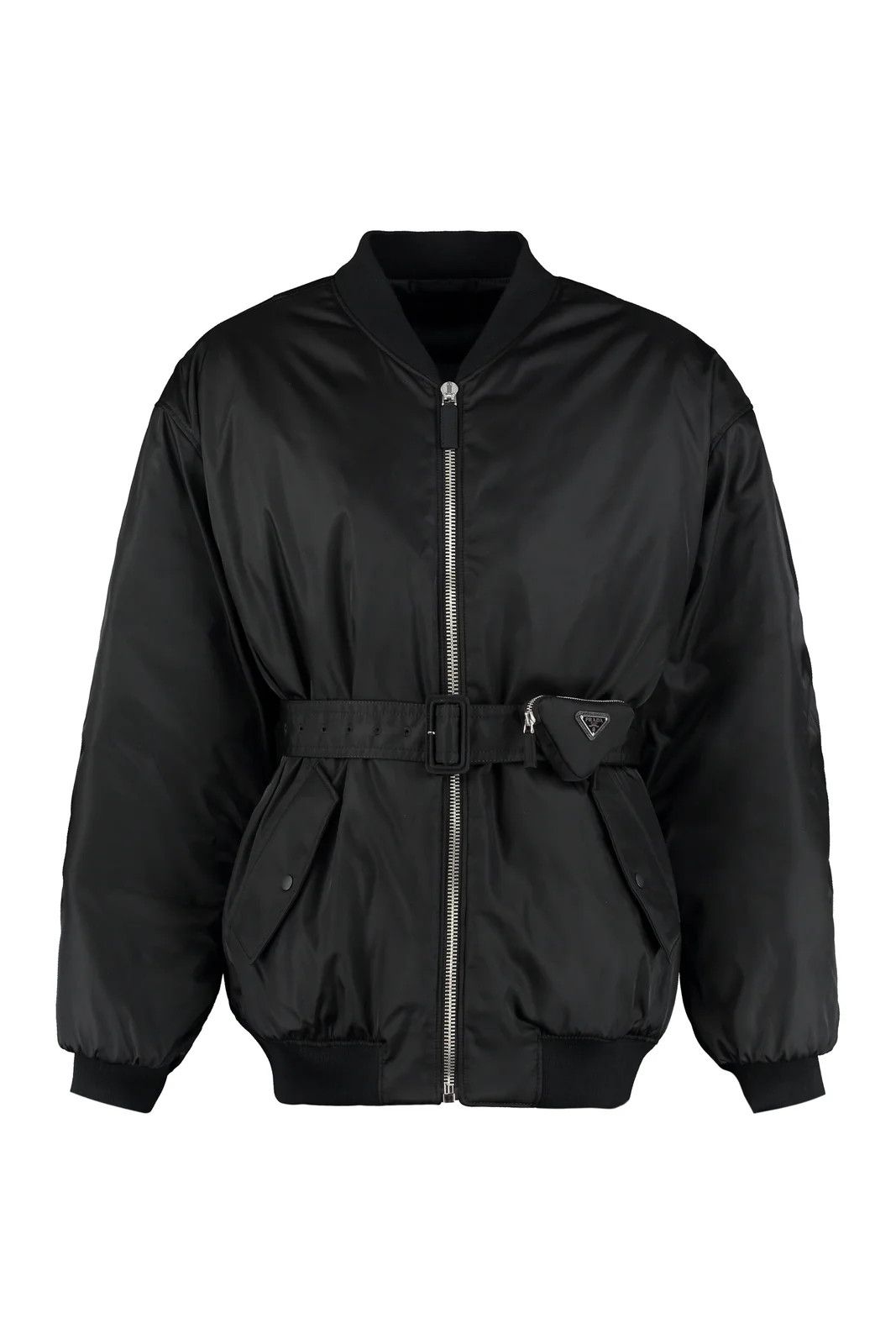 Prada $5K VALUE Padded Bomber Jacket with triangle pouch on a belt Size US XS / EU 42 / 0 - 1 Thumbnail