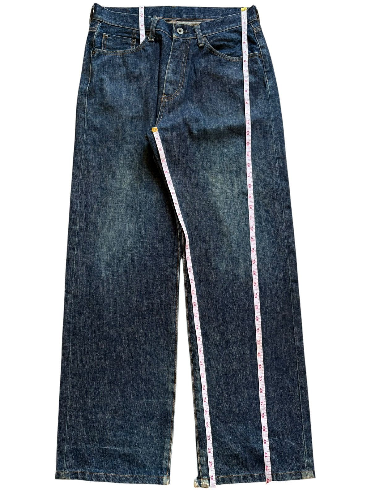 Japanese Brand Vintage Japanese Brand Blue Wash Distressed Baggy Jeans Size 32" / US 10 / IT 46 - 13 Thumbnail