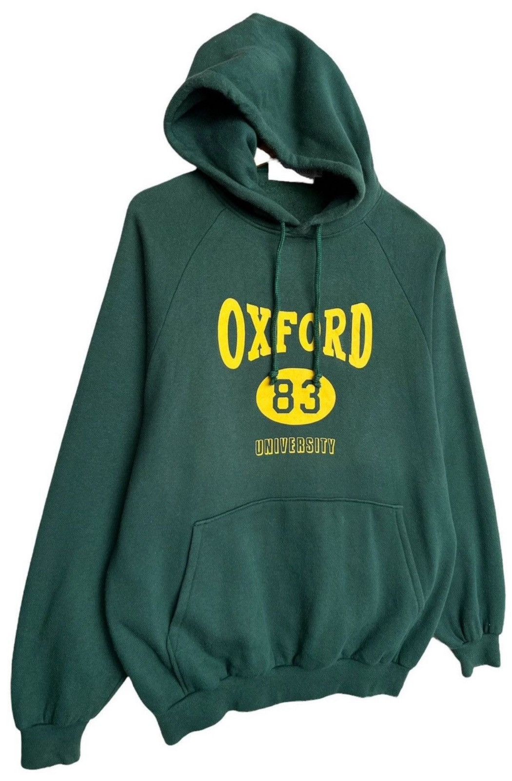 Vintage Vintage Oxford University Spellout Forest Green Hoodie Size US L / EU 52-54 / 3 - 3 Thumbnail