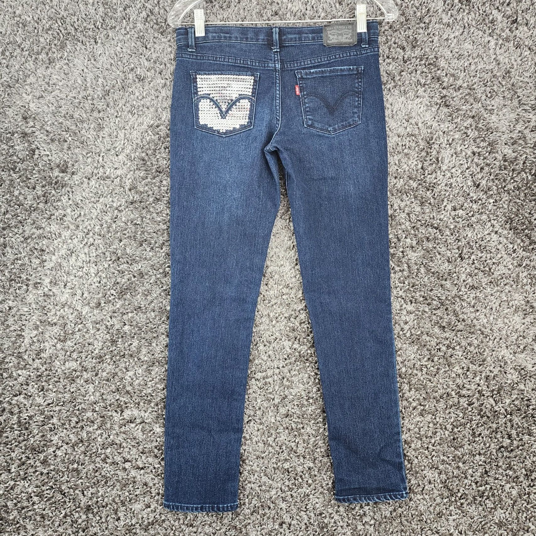 Levi's Levi's 710 Jeans Womens Dark Wash Super Skinny Blue Size 14 Size 36" / US 14 / IT 50 - 6 Thumbnail