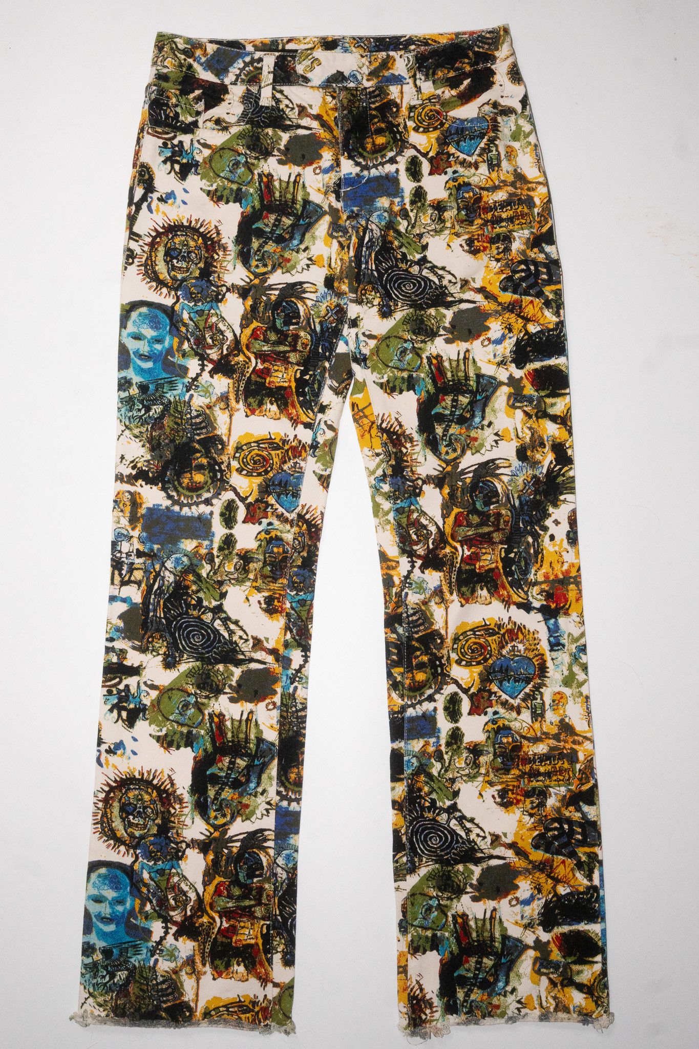 Jean Paul Gaultier 2000s Jean Paul Gaultier Basquiat Abstract Human Body Pants Size 27" / US 4 / IT 40 - 1 Thumbnail