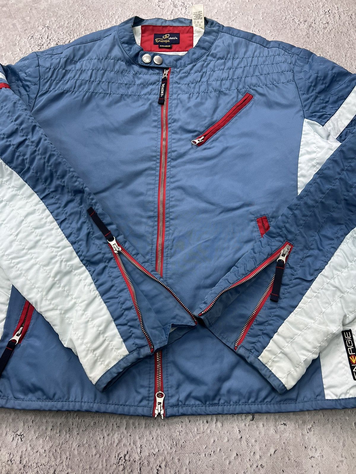 Diesel × If Six Was Nine × Le Grande Bleu (L.G.B.) VINTAGE RACING Y2K ENERGIE MAISON MARGIELA STYLE JACKET Size US XL / EU 56 / 4 - 8 Thumbnail